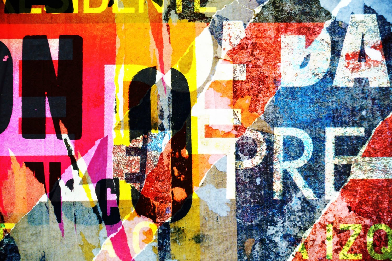 Image of queence Acrylglasbild "Papierstücke" Buchstaben Fashion Kunst Fine Art-Print in Galeriequalität