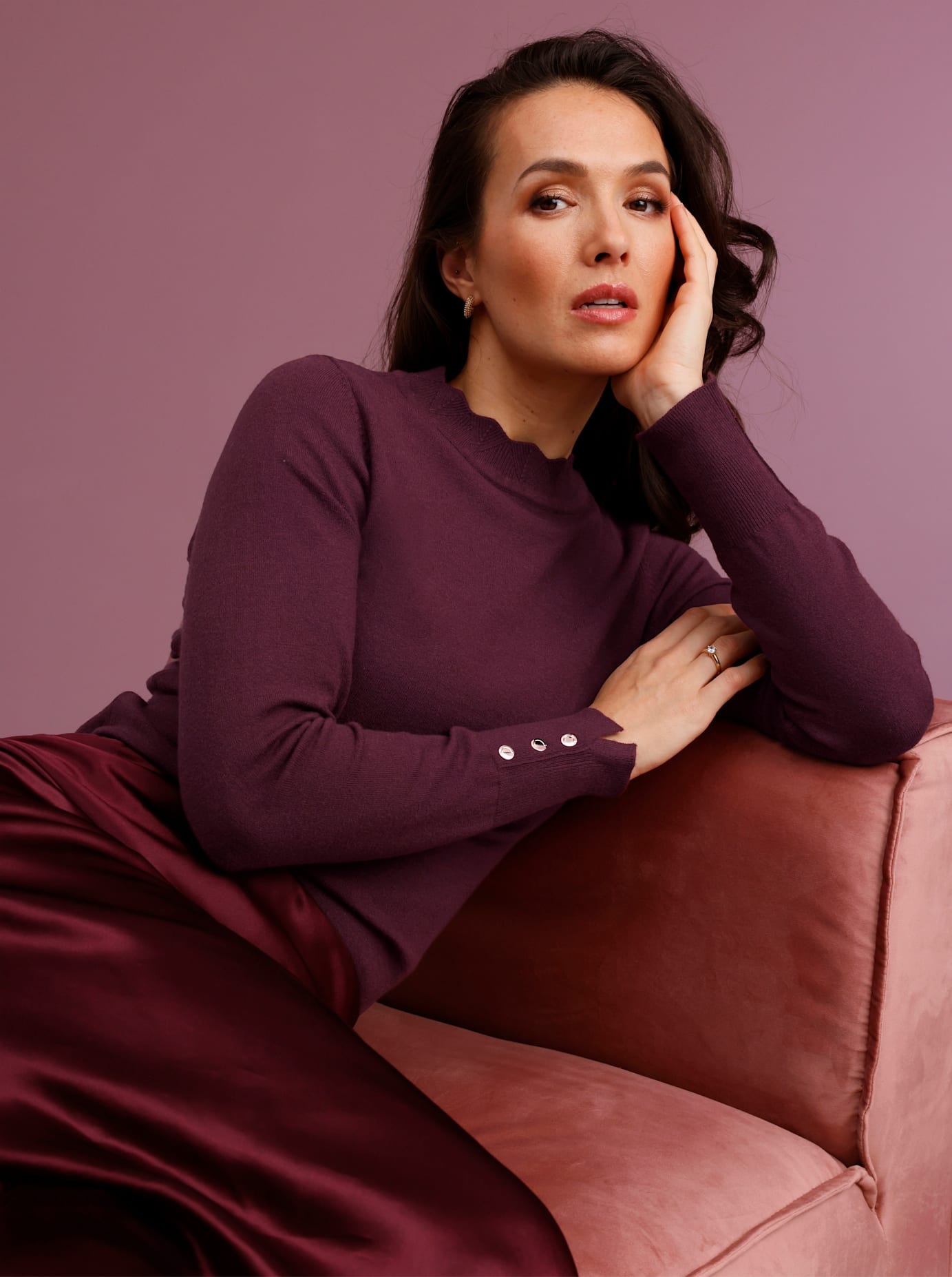 Image of CREATION L PREMIUM Stehkragenpullover "Modal-Mix-Pullover"