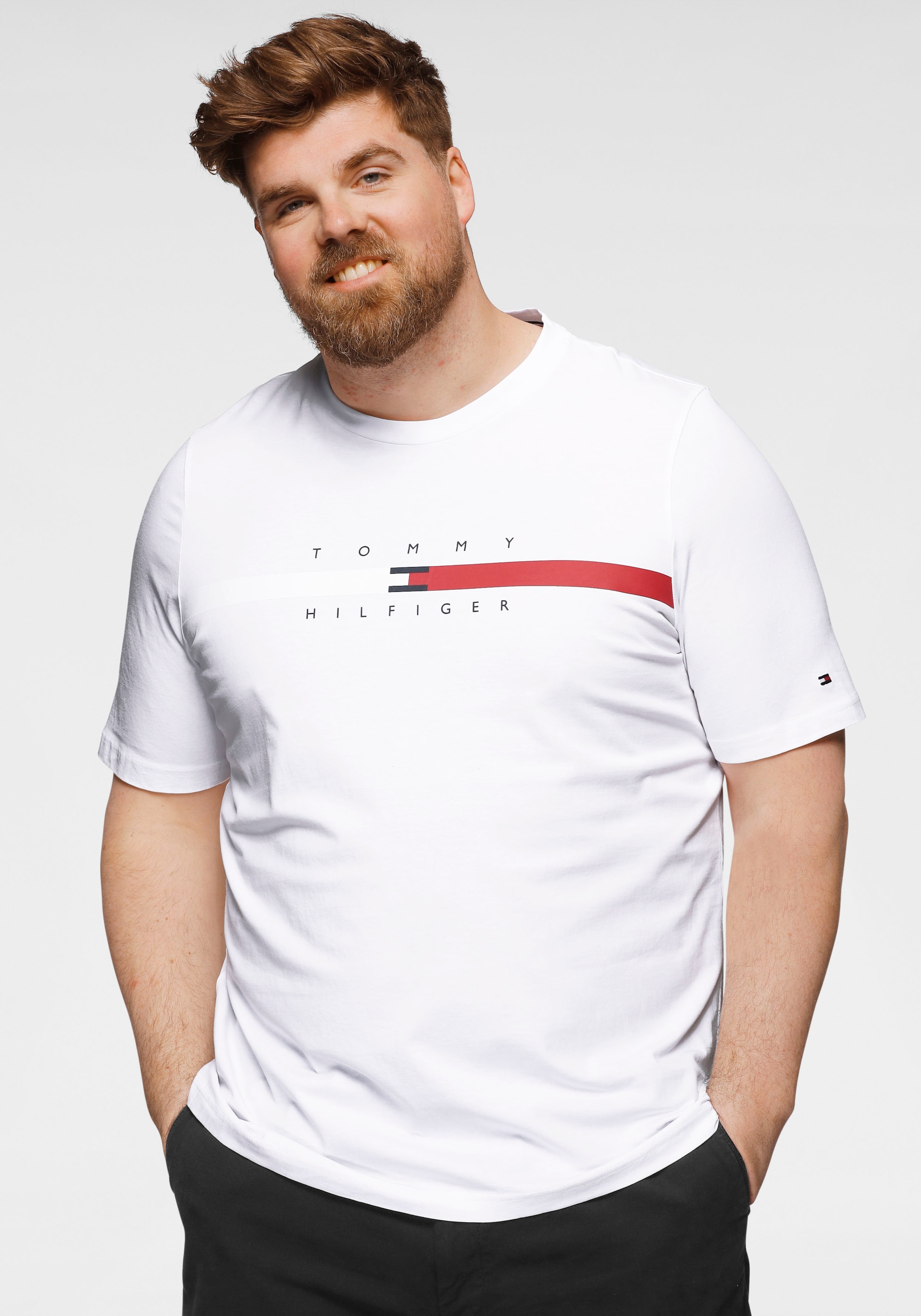 Image of Tommy Hilfiger Big & Tall T-Shirt »BT-GLOBAL STRIPE CHEST TEE« bei Ackermann Versand Schweiz