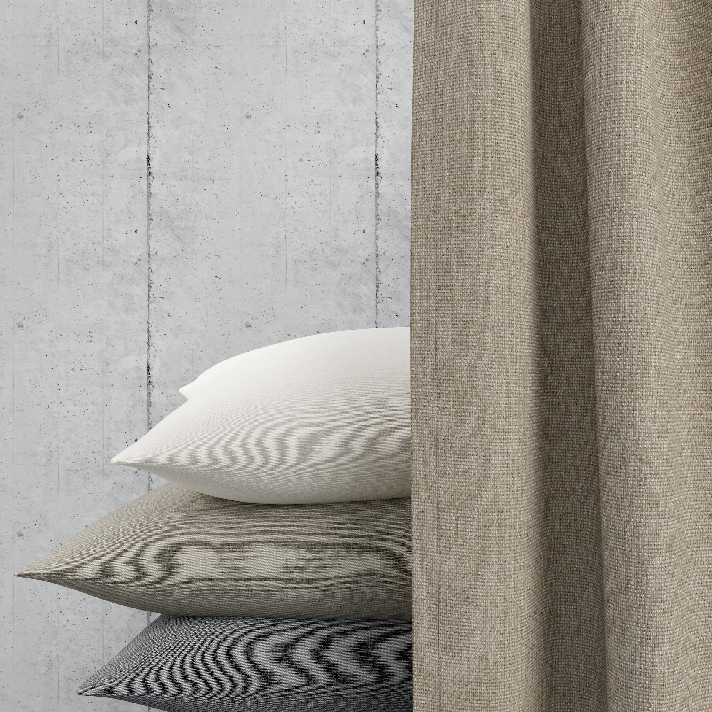 Neutex for you! Rideau sur mesure »ARUBA« Œillet 1 cuis tlg. Uni Dimout, structure tissée de haute qualité