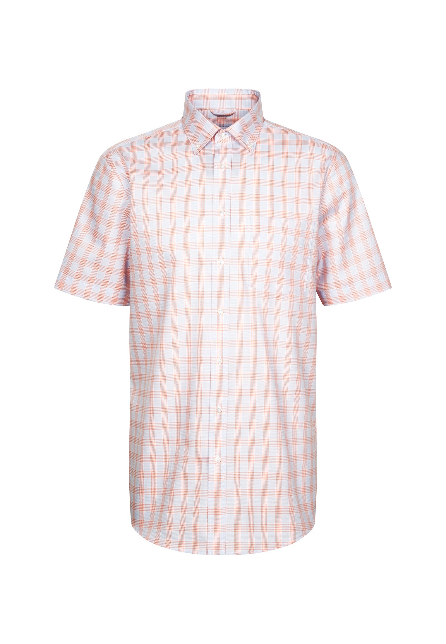 seidensticker Businesshemd »Regular«, Regular Kurzarm Button-Down-Kragen Karo