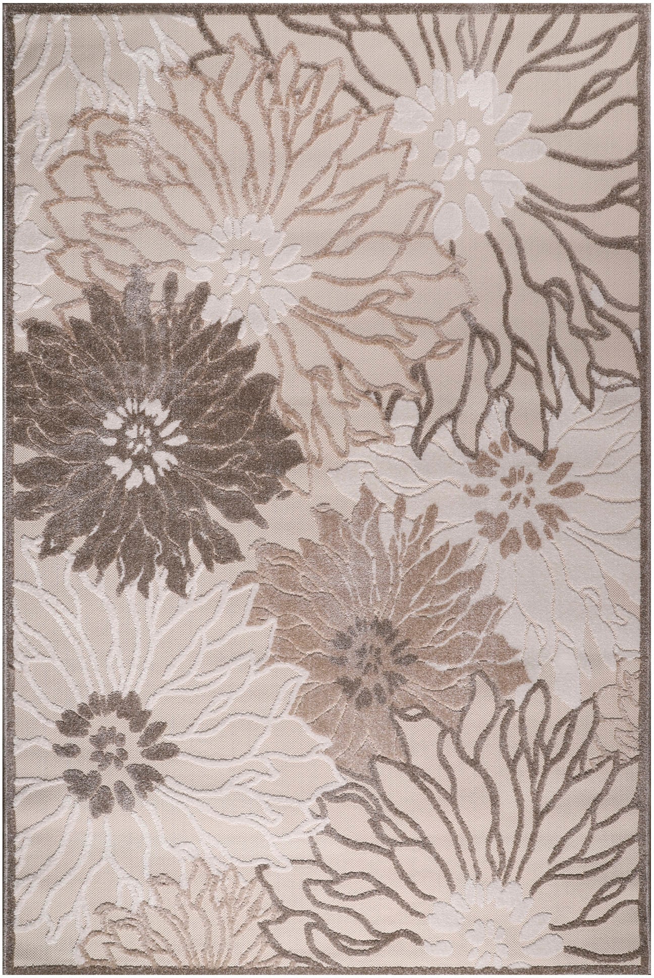 Sanat Teppich »Floral 2 Outdoor«, rechteckig, 6 mm Höhe, In- und Outdoor geeignet, Blumen, Balkon, Terrasse, Aussenbereich