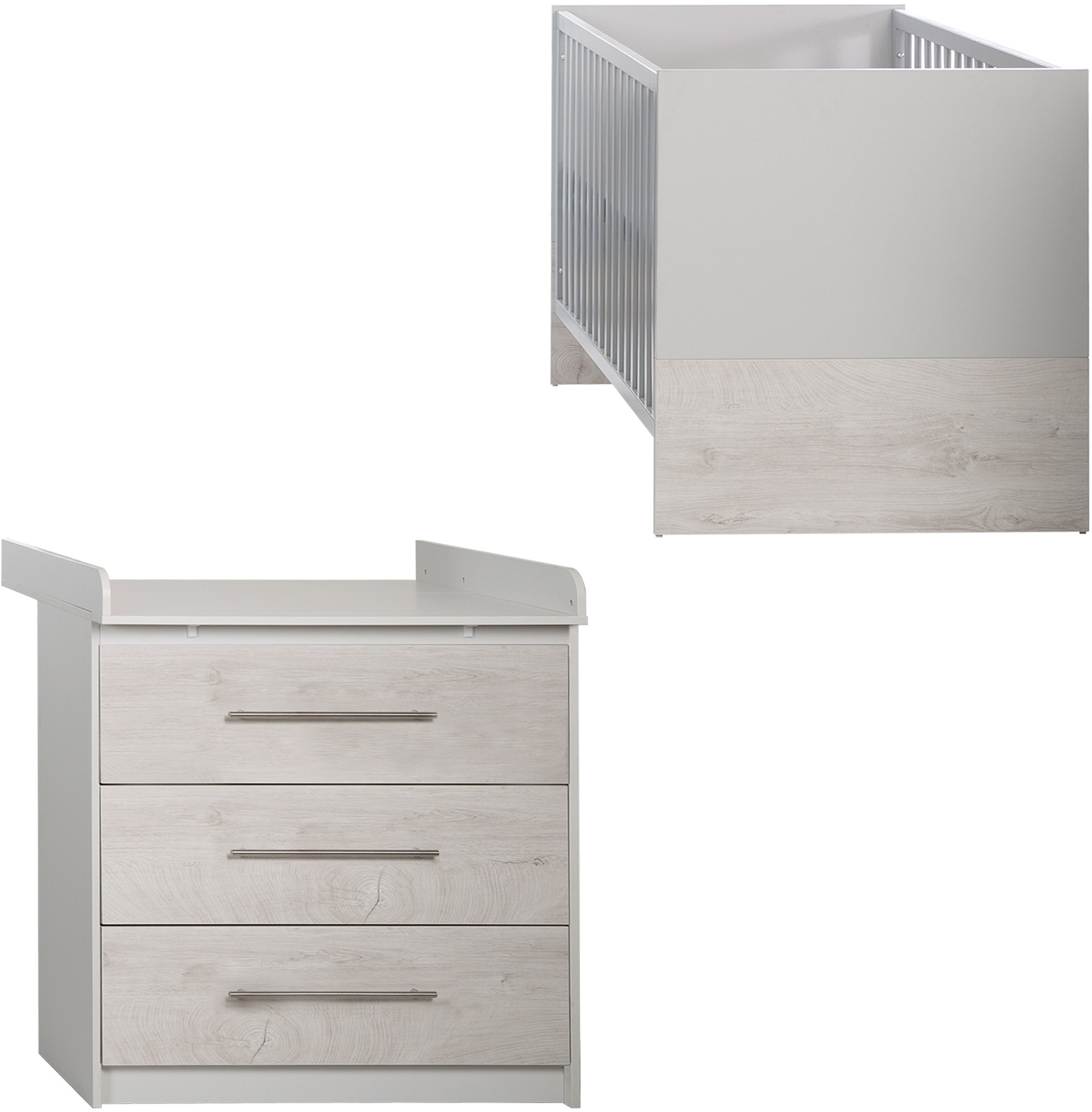 Image of roba® Babymöbel-Set »Maren 2«, (Spar-Set, 2 St., Kinderbett, Wickelkommode), mit Kinderbett und schmaler Wickelkommode bei Ackermann Versand Schweiz