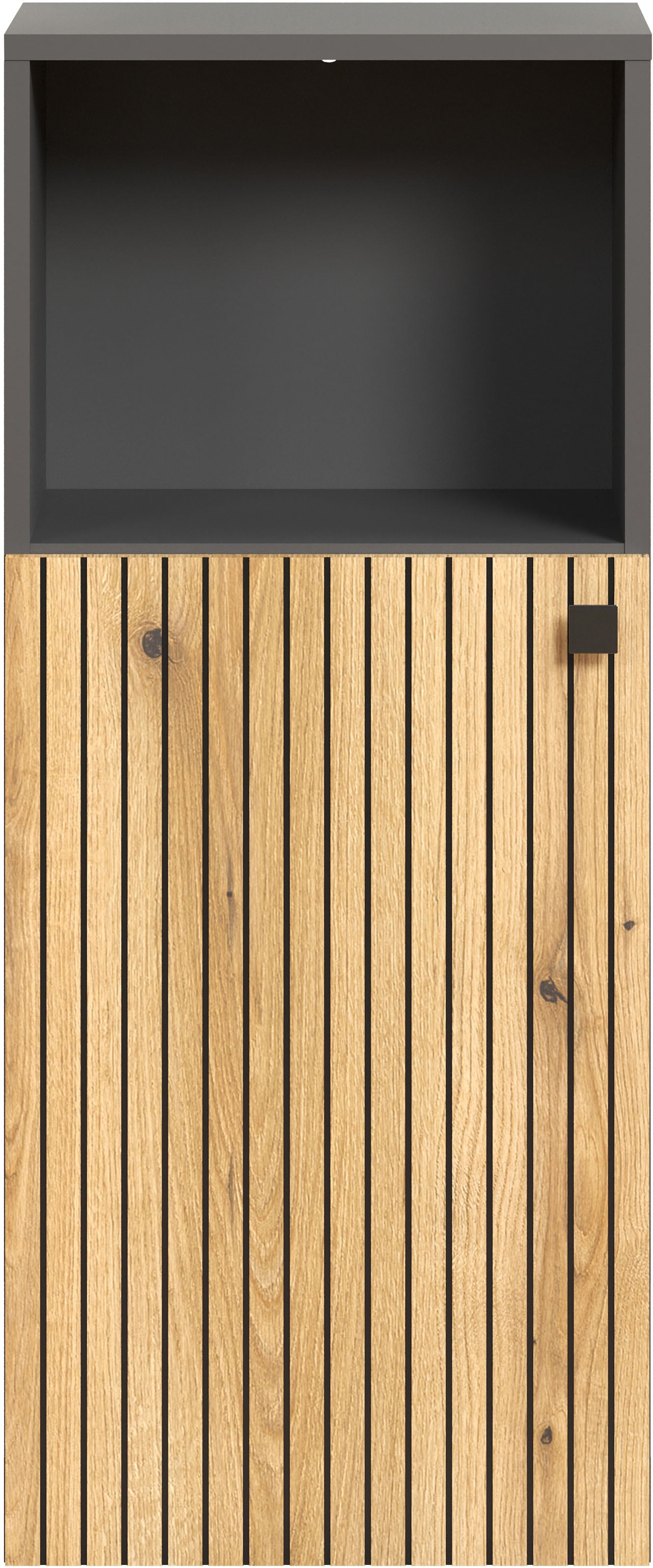 welltime Unterschrank »Amrum«, Badschrank mit offenem Fach und Rillenoptik - Masse (B/T/H) 40/31/95 cm