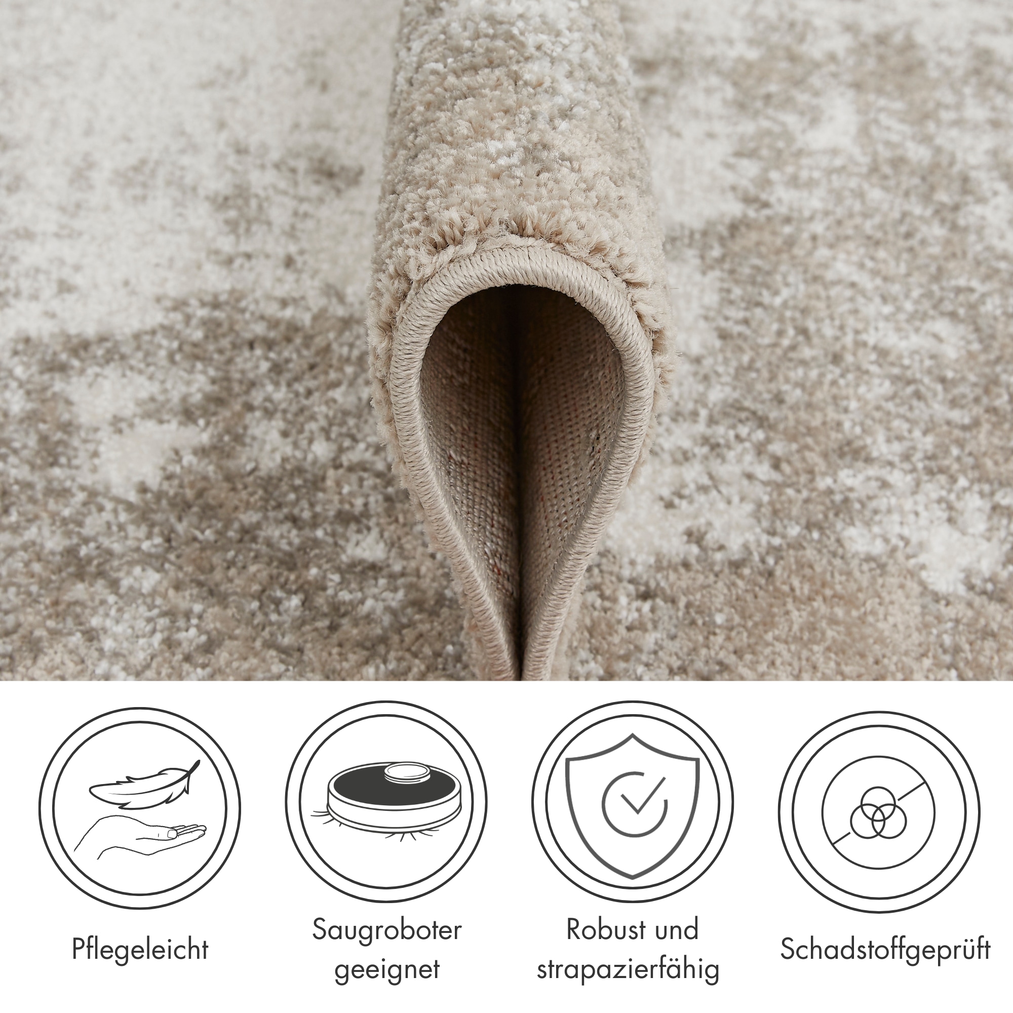 Andiamo Teppich »Campos«, rechteckig, 10 mm Höhe, Kurzflor, modernes Design, Wohnzimmer
