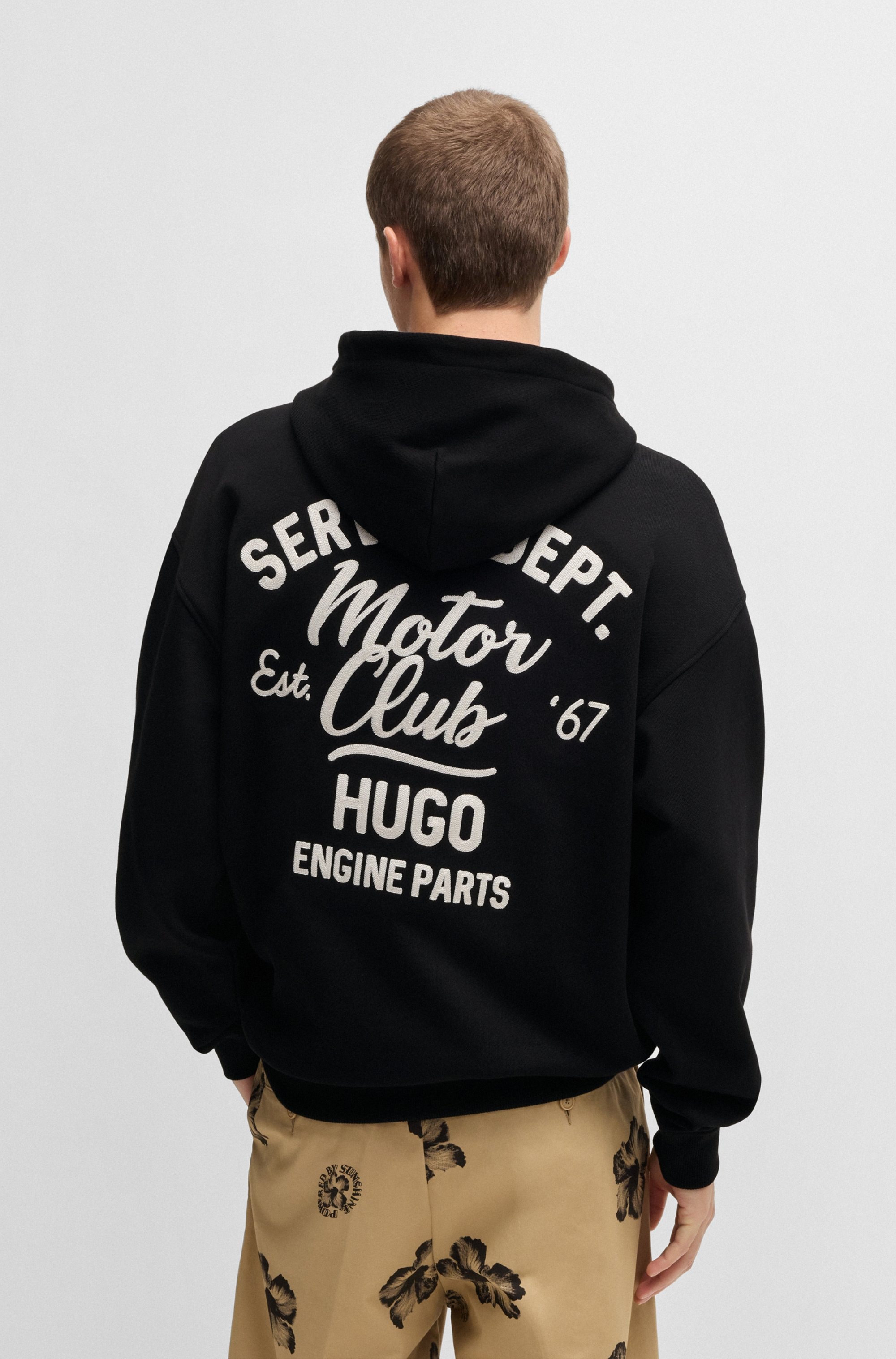 HUGO Blue Kapuzensweatshirt »Nualo«, mit grossem Logodruck hinten