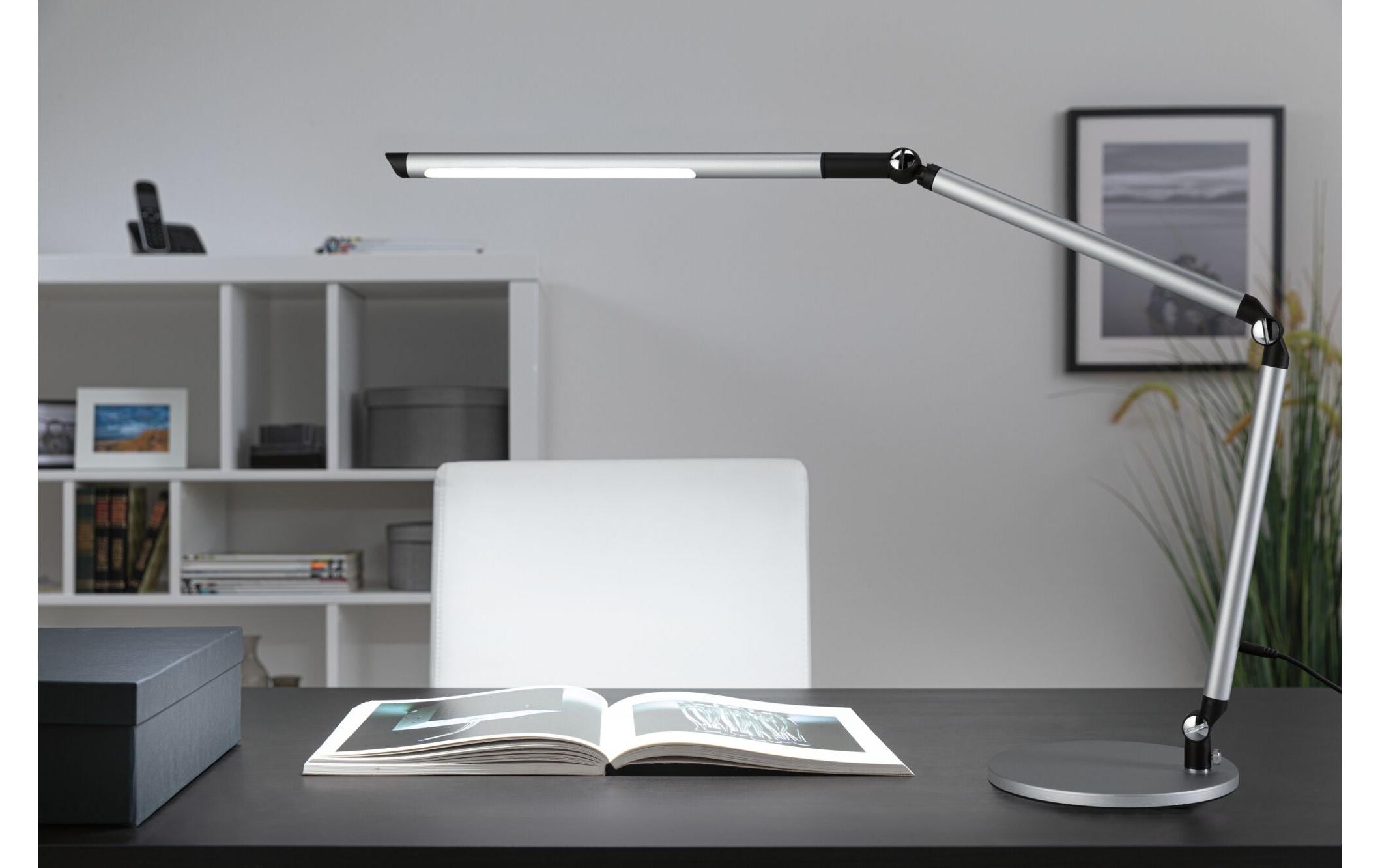 Paulmann Lampe de bureau LED »Paulmann Schreibtischleuchte LED 3-Step-Dim Silber« Module LED Blanc froid | blanc chaud