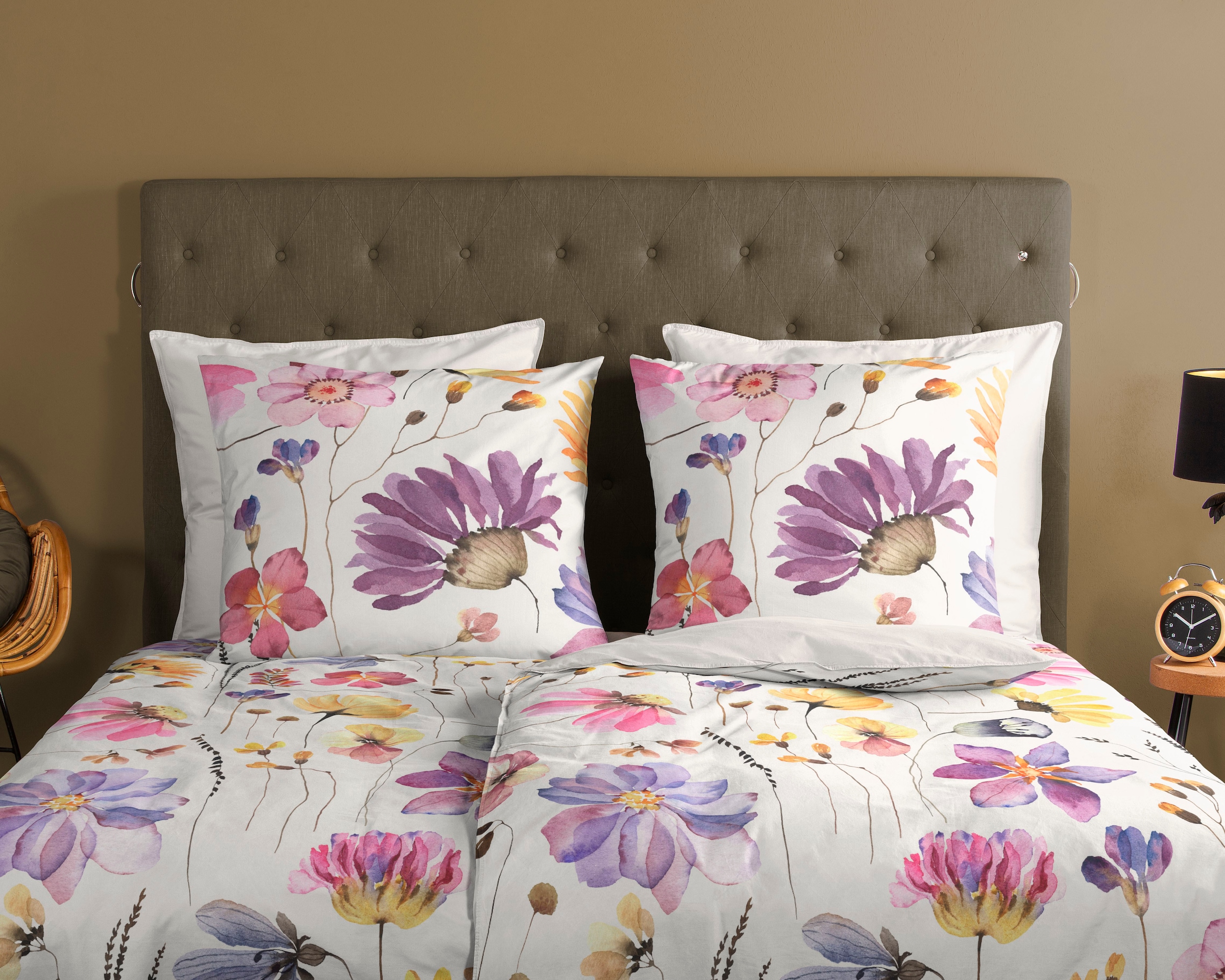 good morning Wendebettwäsche »Kate«, 100% Baumwolle, 135x200, Reissverschluss, Wendeoptik, Blumen, Natur
