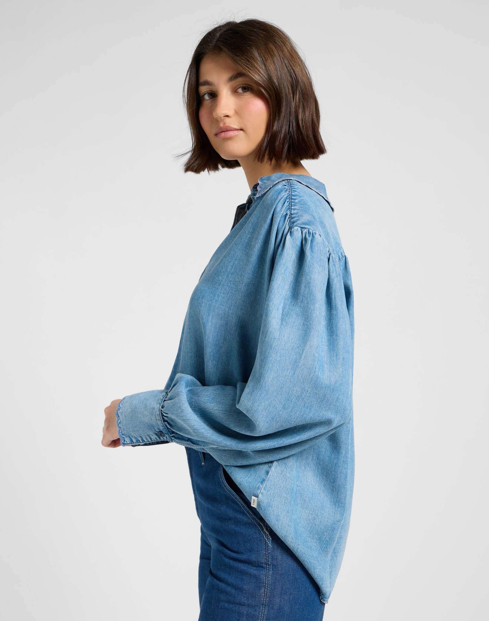 Lee® Blouse en jean »Lee Jeanshemd Statement Collar Shirt«