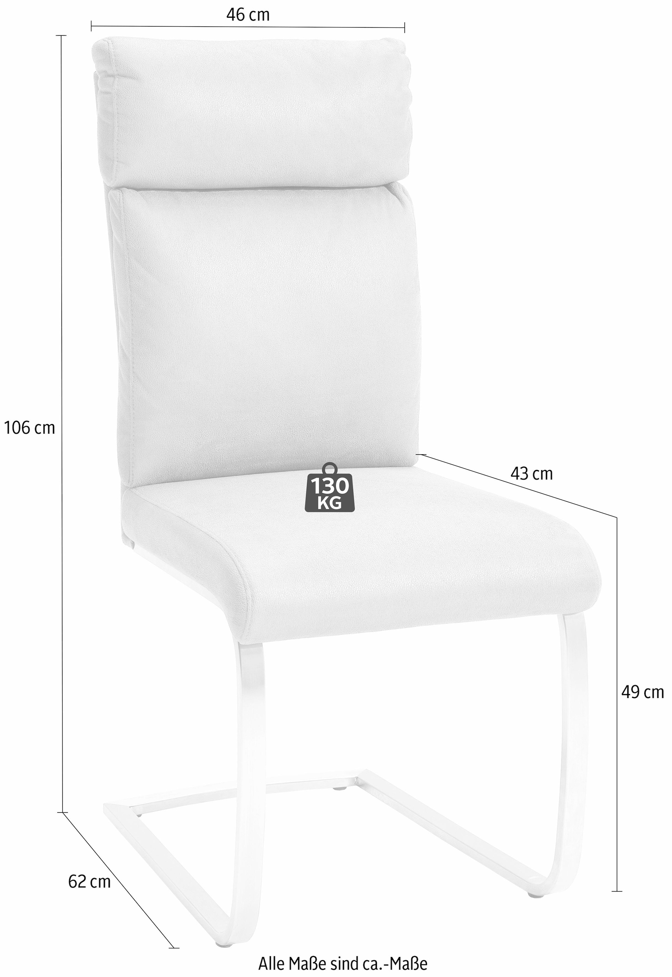 MCA furniture belastbar kaufen (Set), St., 2 Freischwinger, bis Stuhl Microfaser, jetzt Kg 130