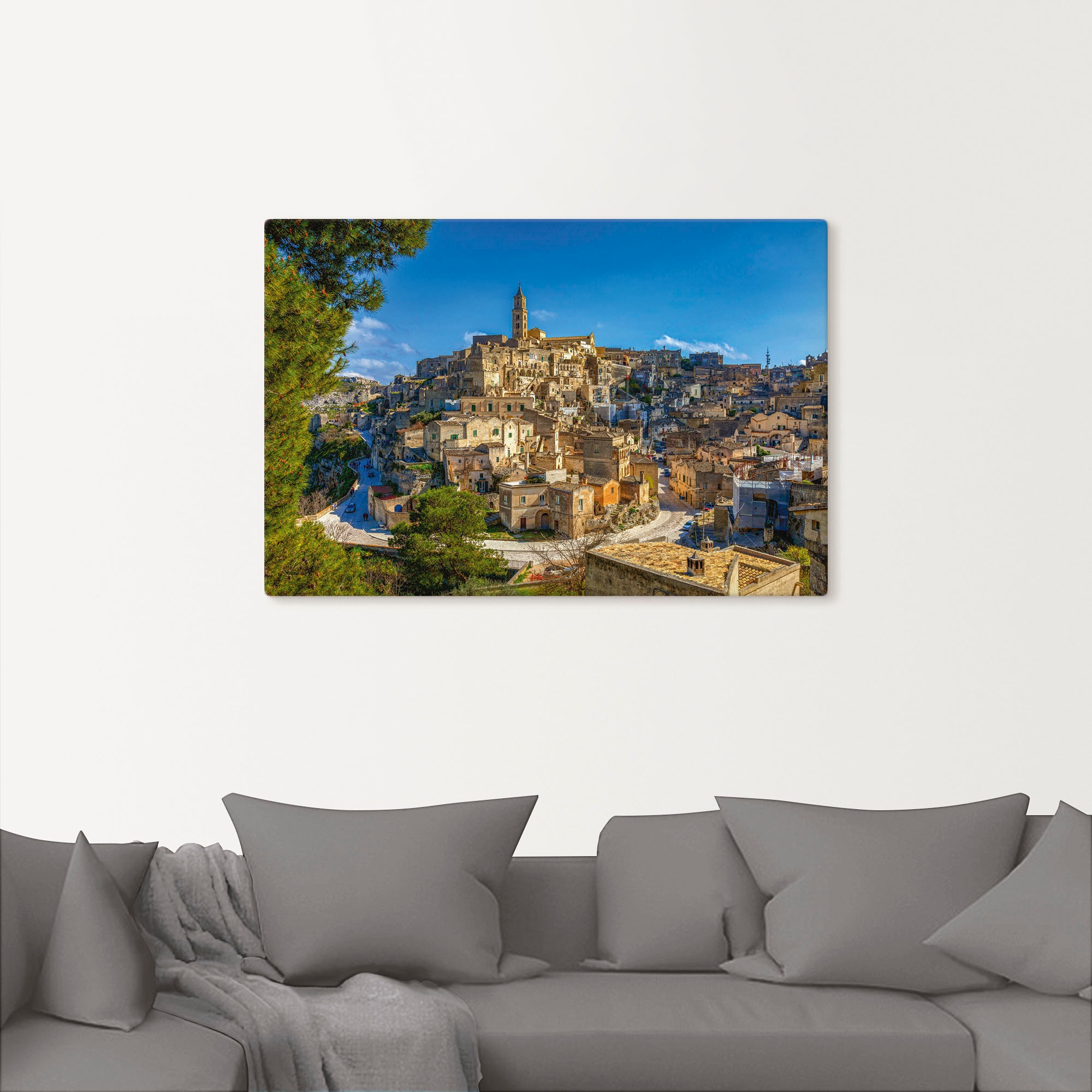 Artland Leinwandbild »Historische Altstadt von Matera Italien« Italien 1 Stk. tlg. auf Holzrahmen gespannt