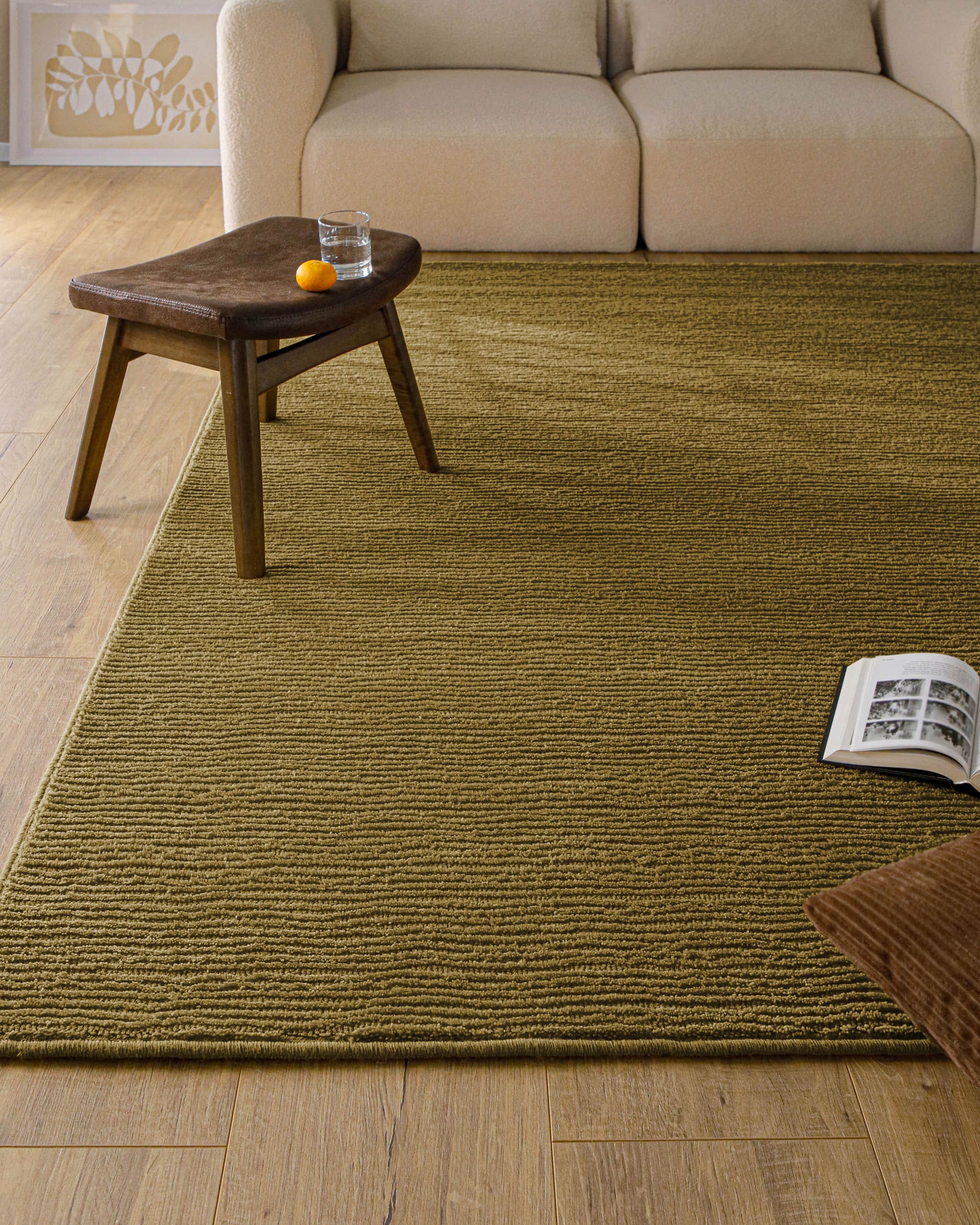 Wecon home Tapis »Castello ONE« Rectangulaire 7 mm Höhe Schurwolle, Kurzflor mit Hoch-Tief-Effekt, Wohnzimmer, Streifenmuster