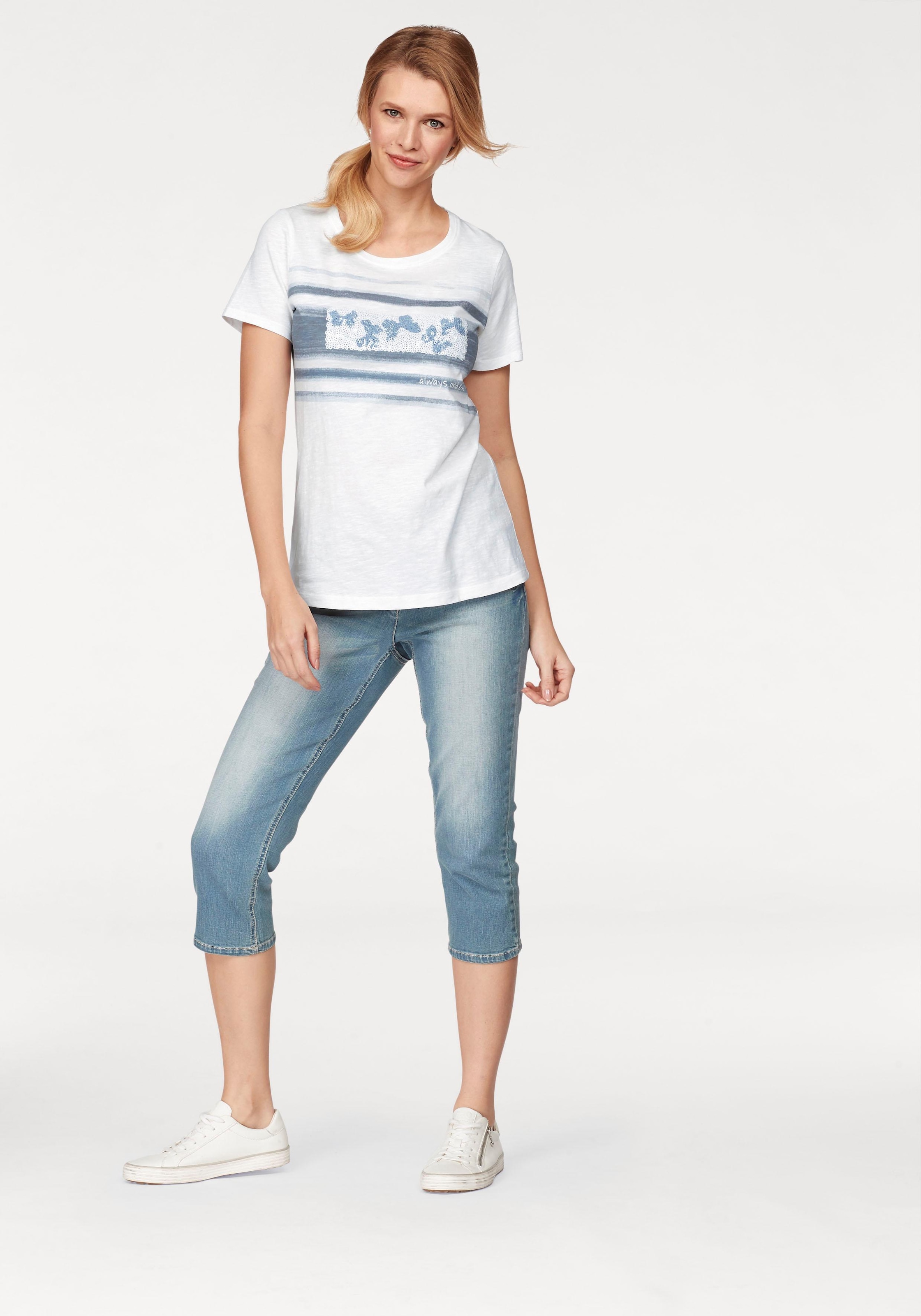 Aniston simplement CASUAL Used-Waschung Acheter in Caprijeans,