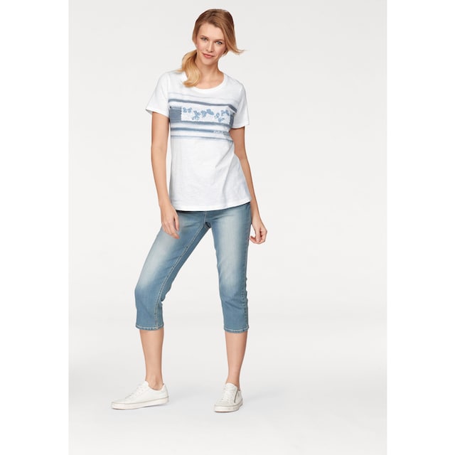 Aniston CASUAL Caprijeans, in Used-Waschung Acheter simplement