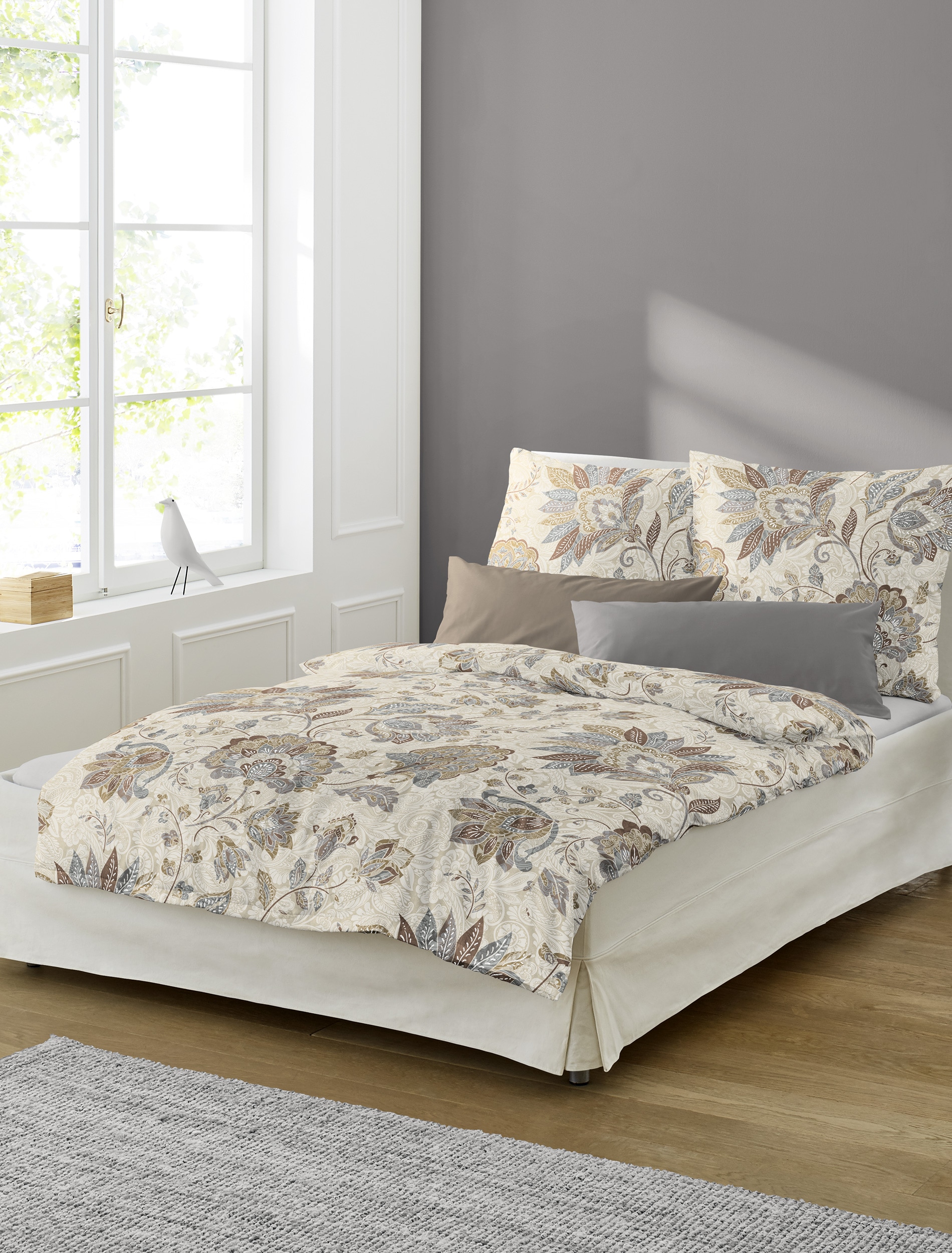 BIERBAUM Linge de lit »4144« 2 cuis tlg. Biber, 100 % Baumwolle, pflegeleicht, kuschelig weich