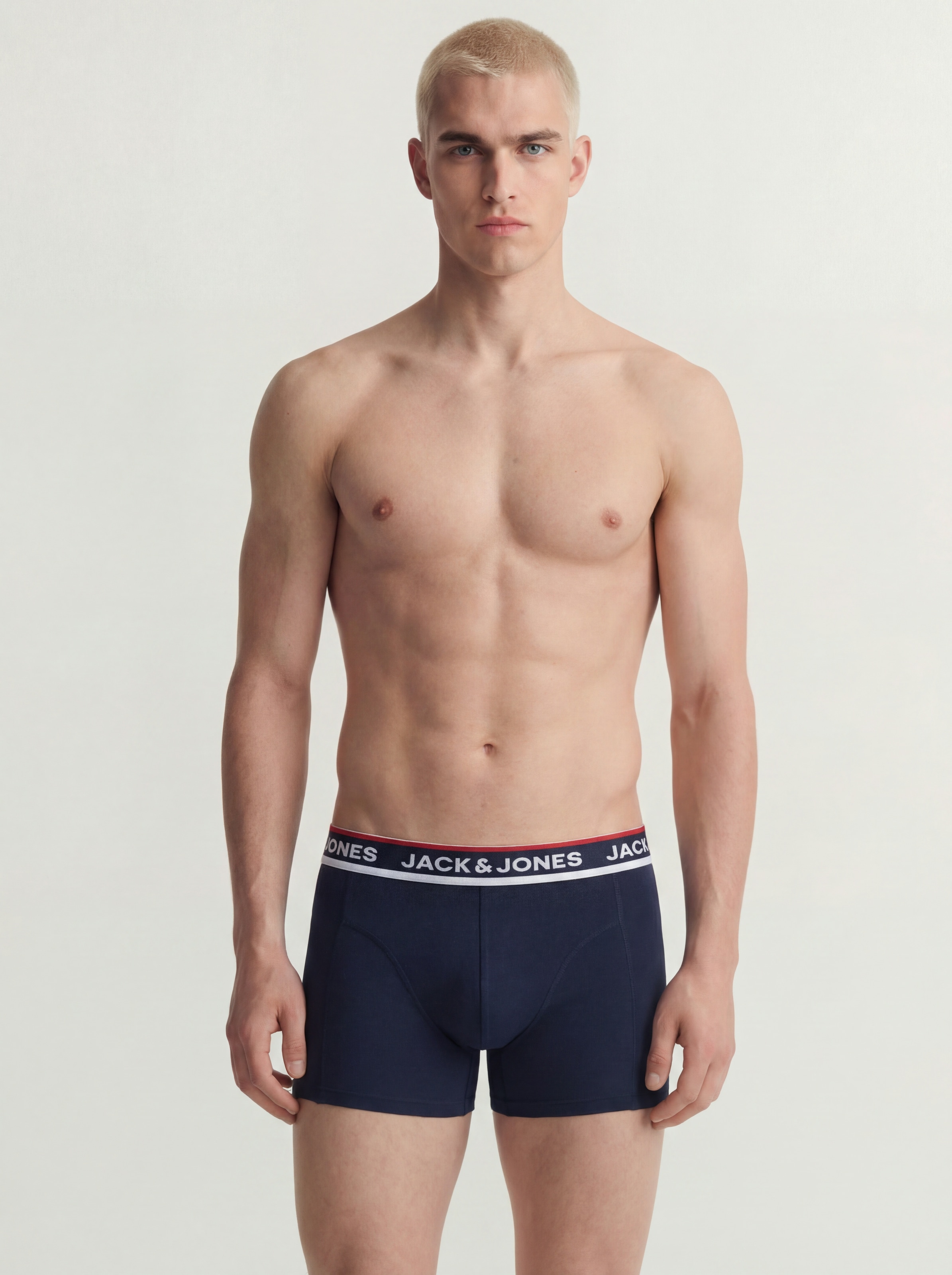 Jack & Jones Tronc »JACSWAY SOLID TRUNKS 3 PACK« Paquet, 3 cuis mélange de coton, ceinture élastique