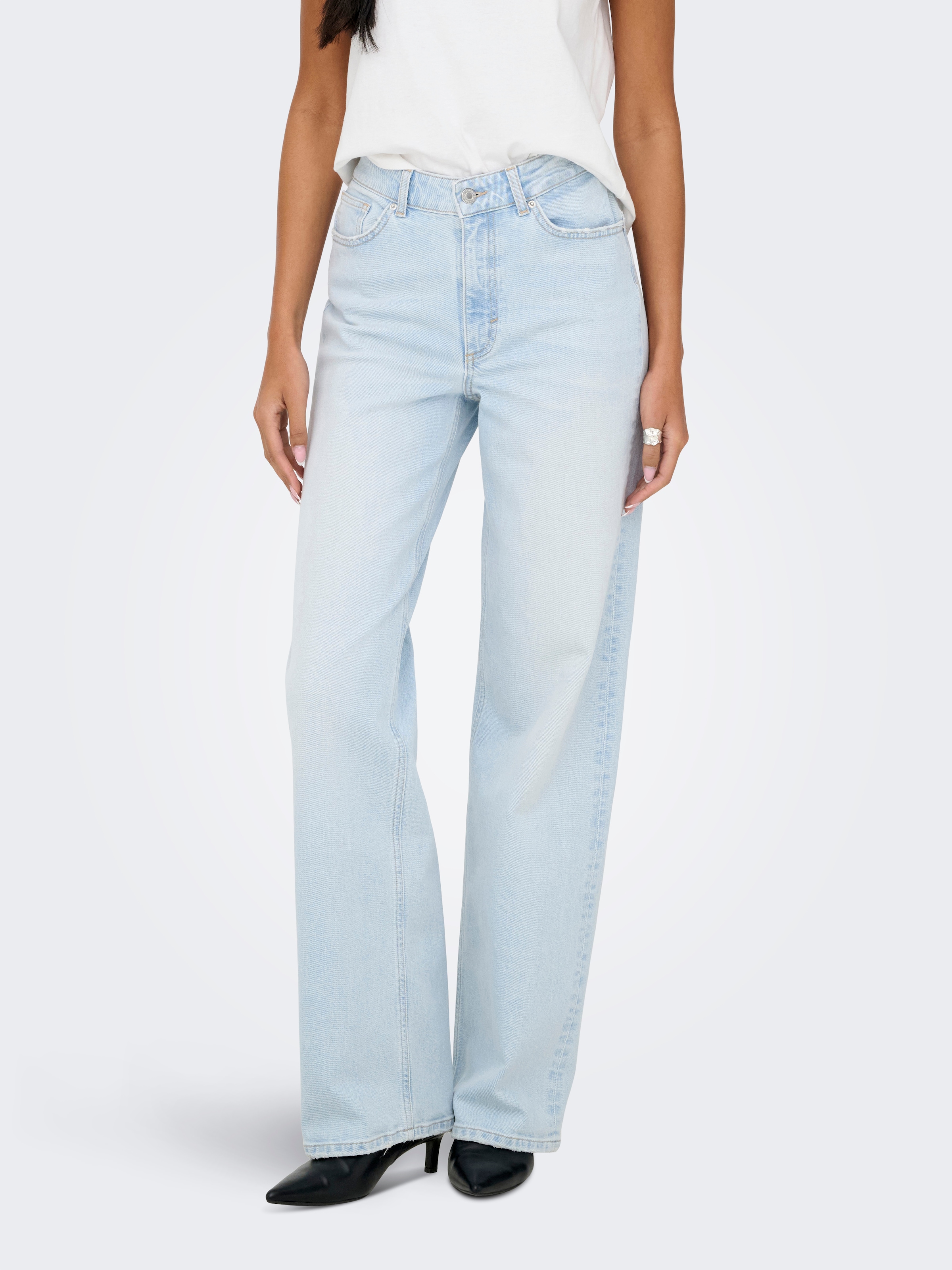 Image of ONLY High-waist-Jeans "ONLJUICY HW WIDE LEG DOT114 DNM"
