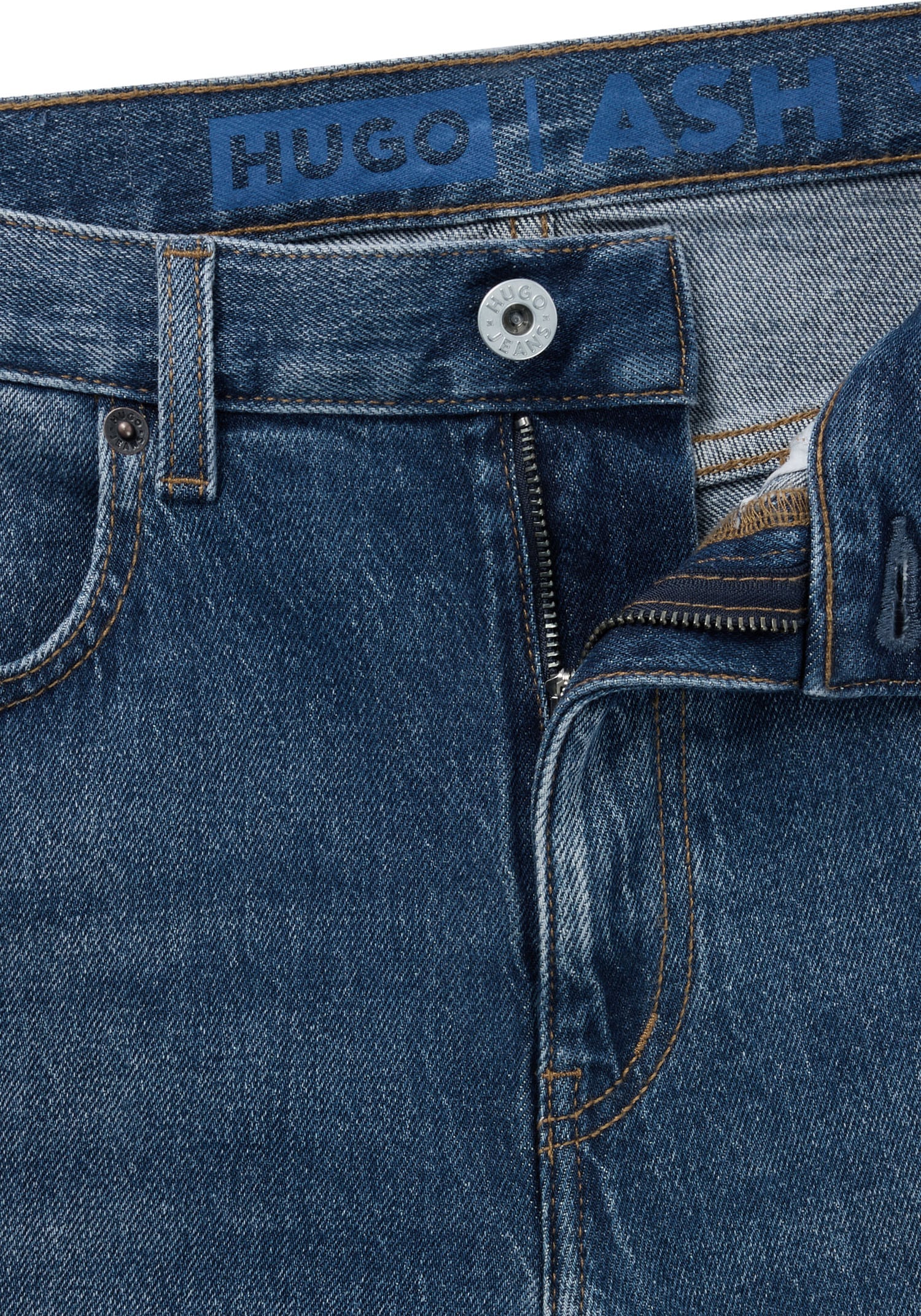 HUGO Blue Slim-fit-Jeans »Ash« mit Stone-washed-Finish