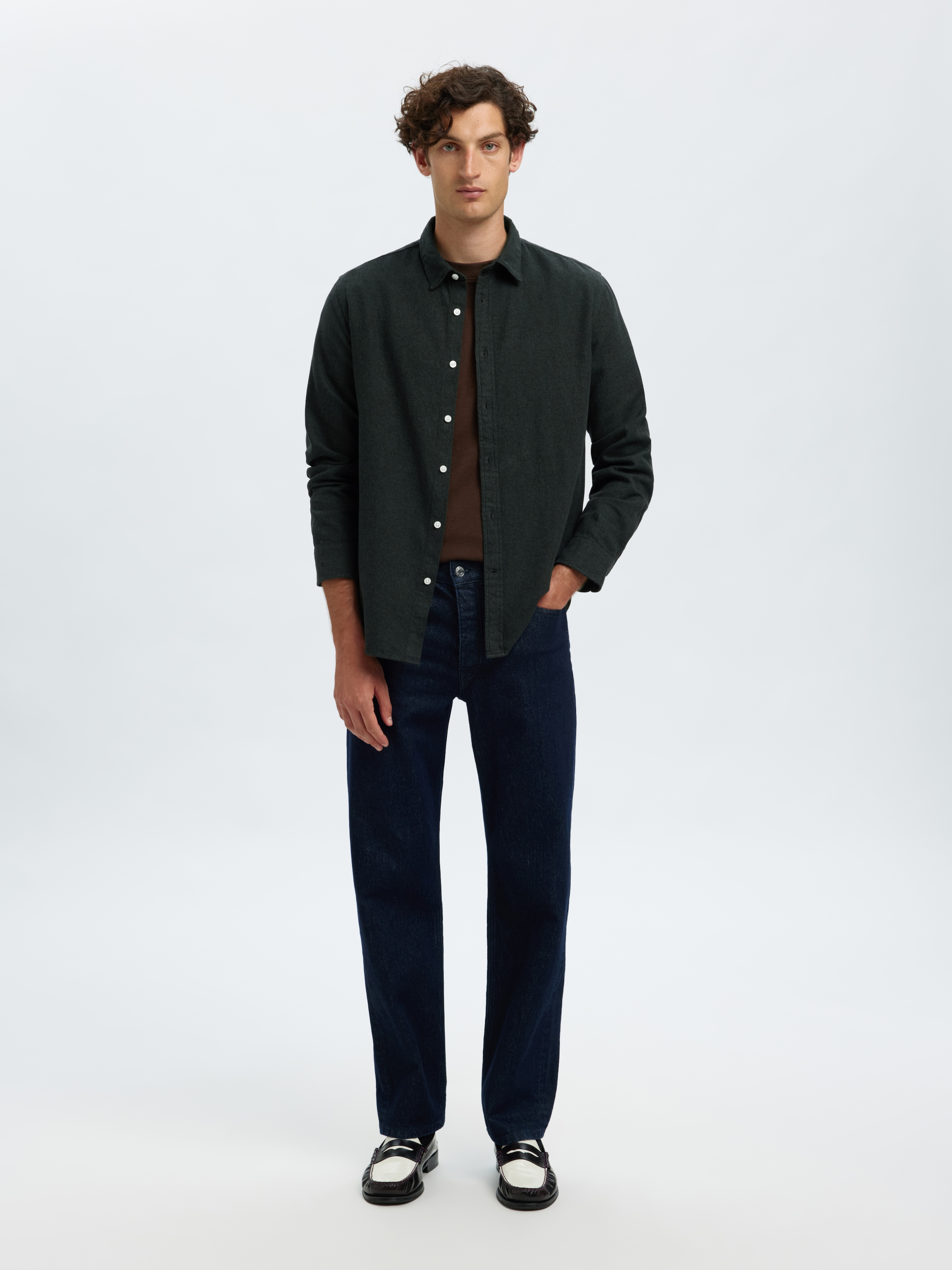SELECTED HOMME Langarmhemd »SLHREGNOAH BRUSHED TWIST SHIRT LS NOOS«