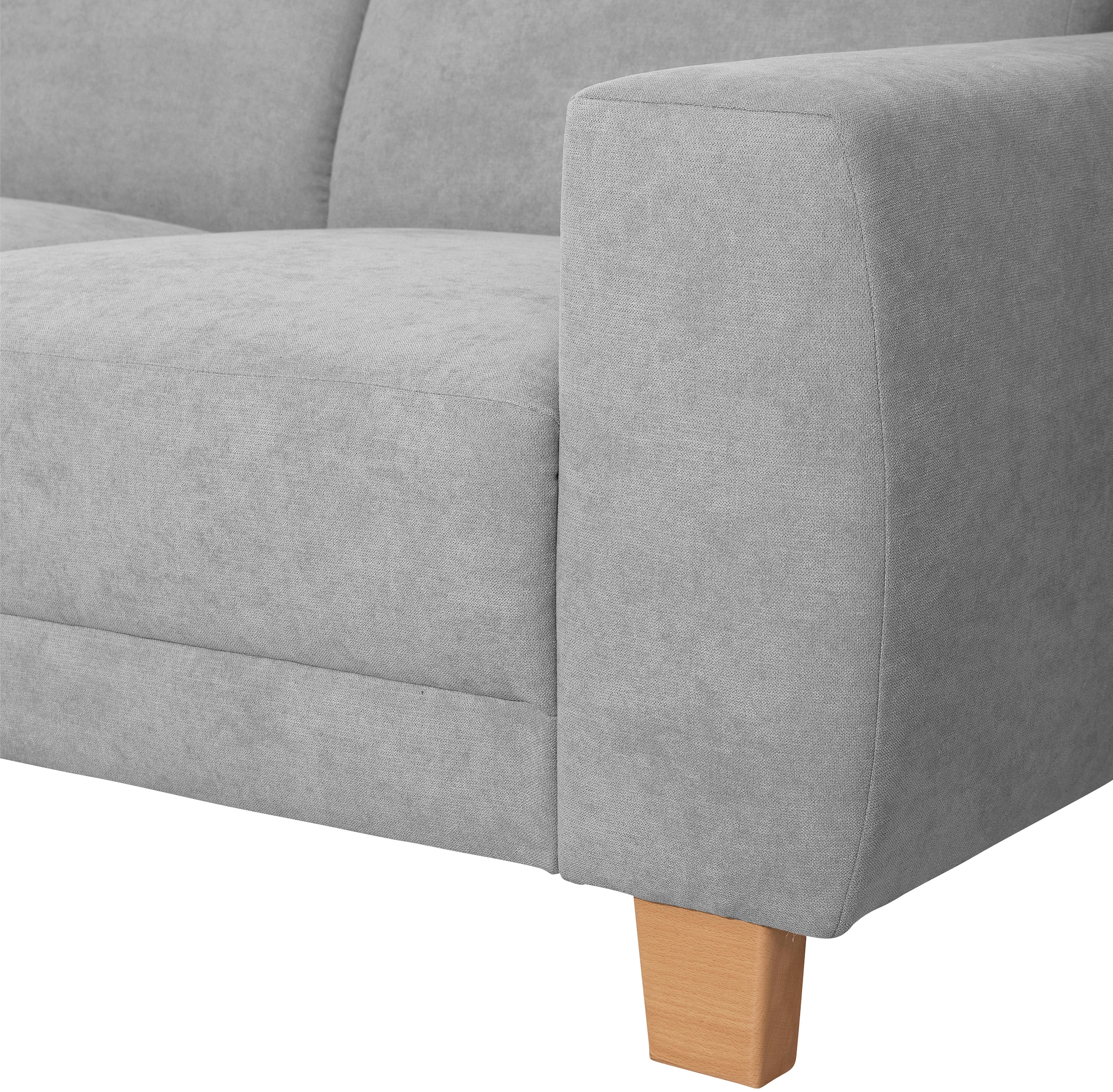 Max Winzer® Ecksofa »Blackpool modern, mittlere Sitzhärte mit hochwertiger Schaumpolsterung«, Lounge-Charakter durch niedrigen, leicht gewölbten Rücken