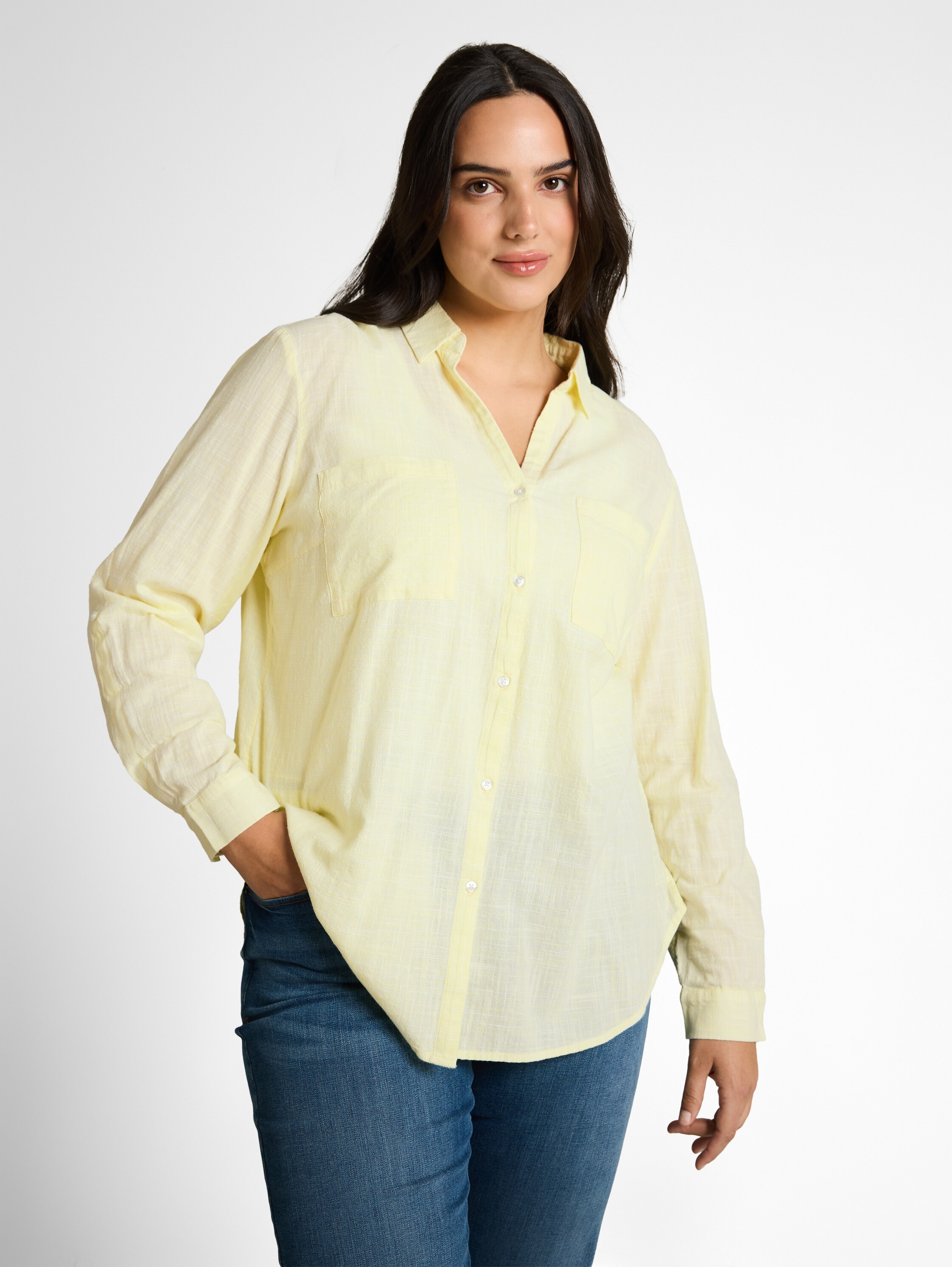 Image of TOM TAILOR PLUS Shirtbluse "TTP Blouse" mit aufgesetzten Brusttaschen