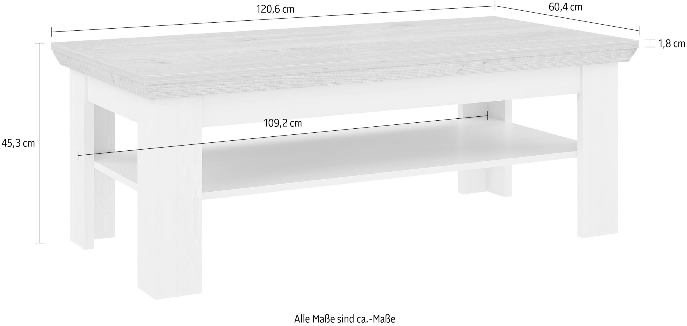 FORTE Couchtisch »Iloppa« Breite ca. 120 cm