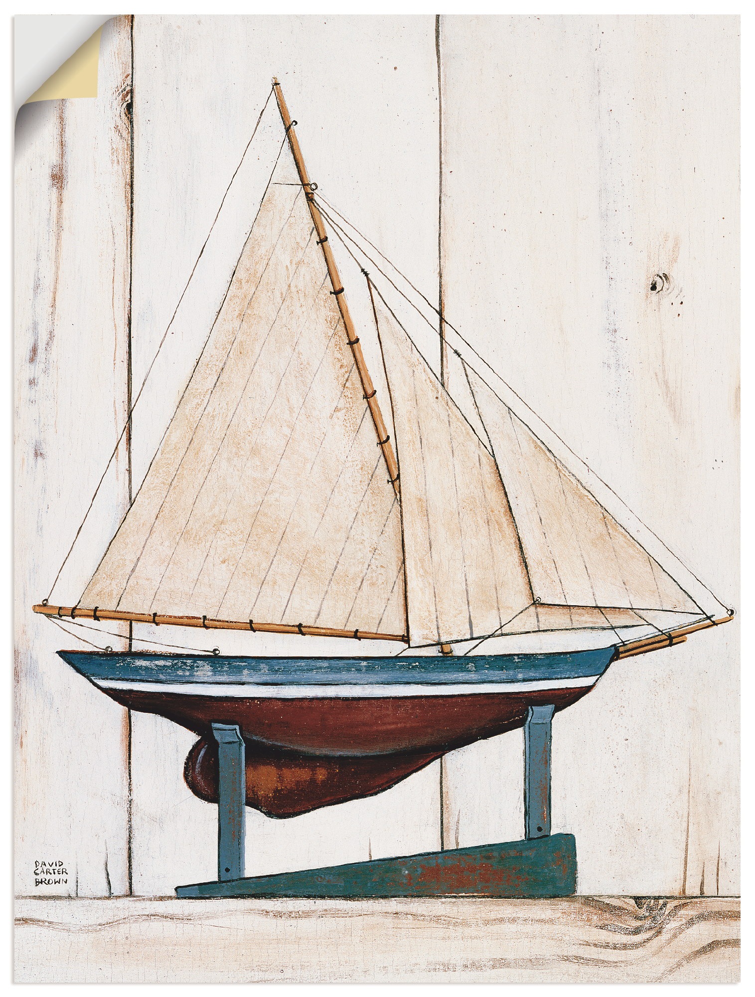 Image of Artland Wandbild »Rennjacht«, Boote & Schiffe, (1 St.), in vielen Grössen & Produktarten -Leinwandbild, Poster, Wandaufkleber / Wandtattoo auch für Badezimmer geeignet bei Ackermann Versand Schweiz