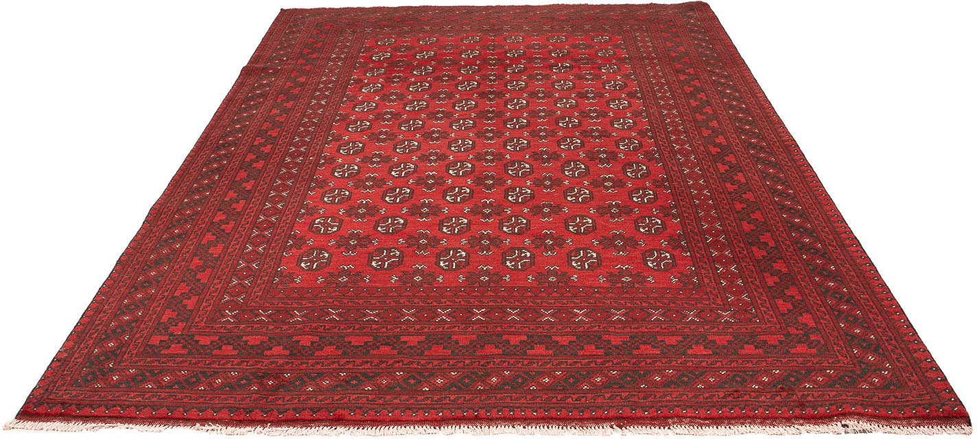 Image of morgenland Orientteppich »Afghan - Filpa - 284 x 197 cm - dunkelrot«, rechteckig, 10 mm Höhe, Wohnzimmer, Handgeknüpft, Einzelstück mit Zertifikat bei Ackermann Versand Schweiz