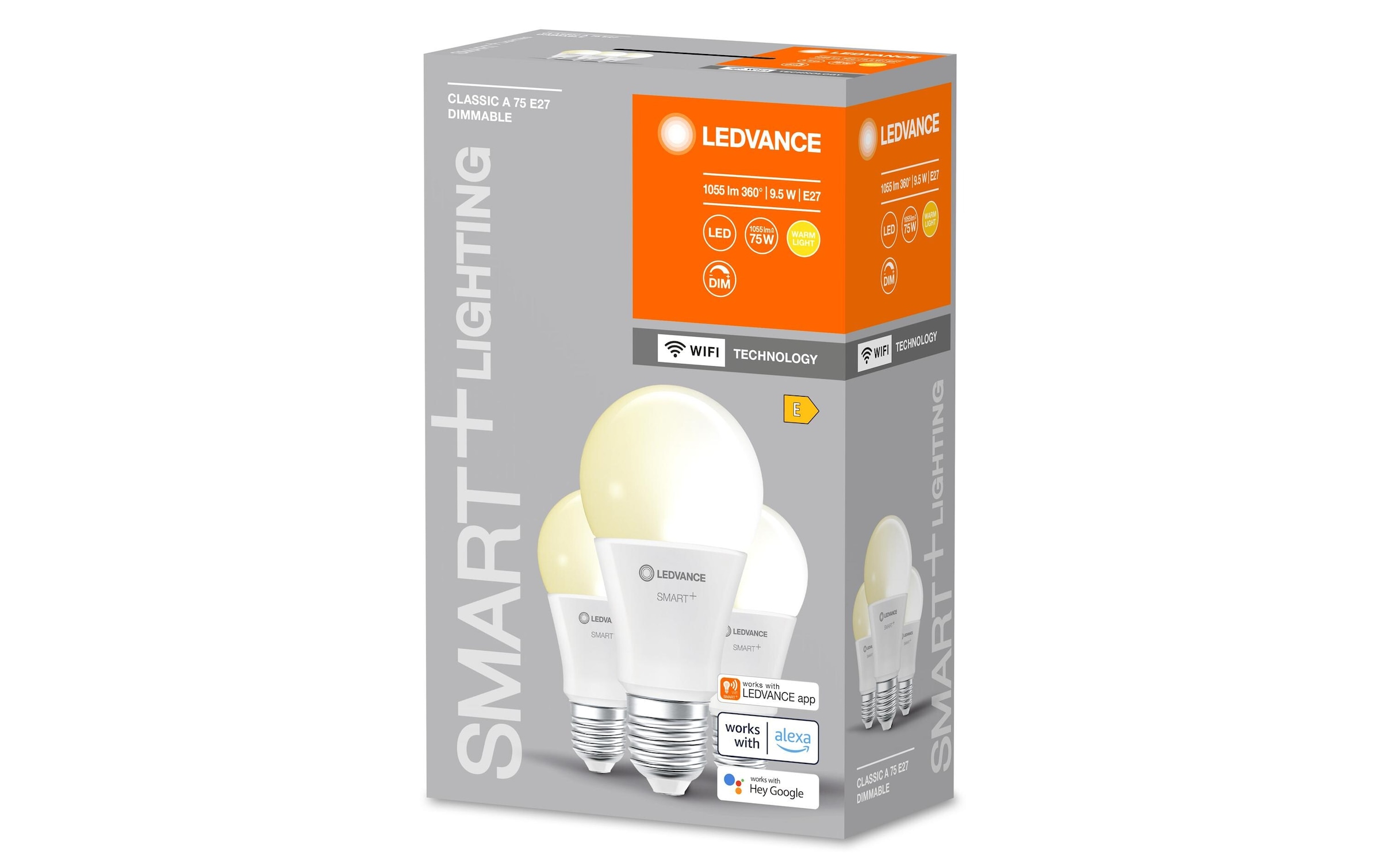 LED-Leuchtmittel »SMART+ WiFi Classic A75, E27, 2700K, 3 Stück«, E27, Warmweiss