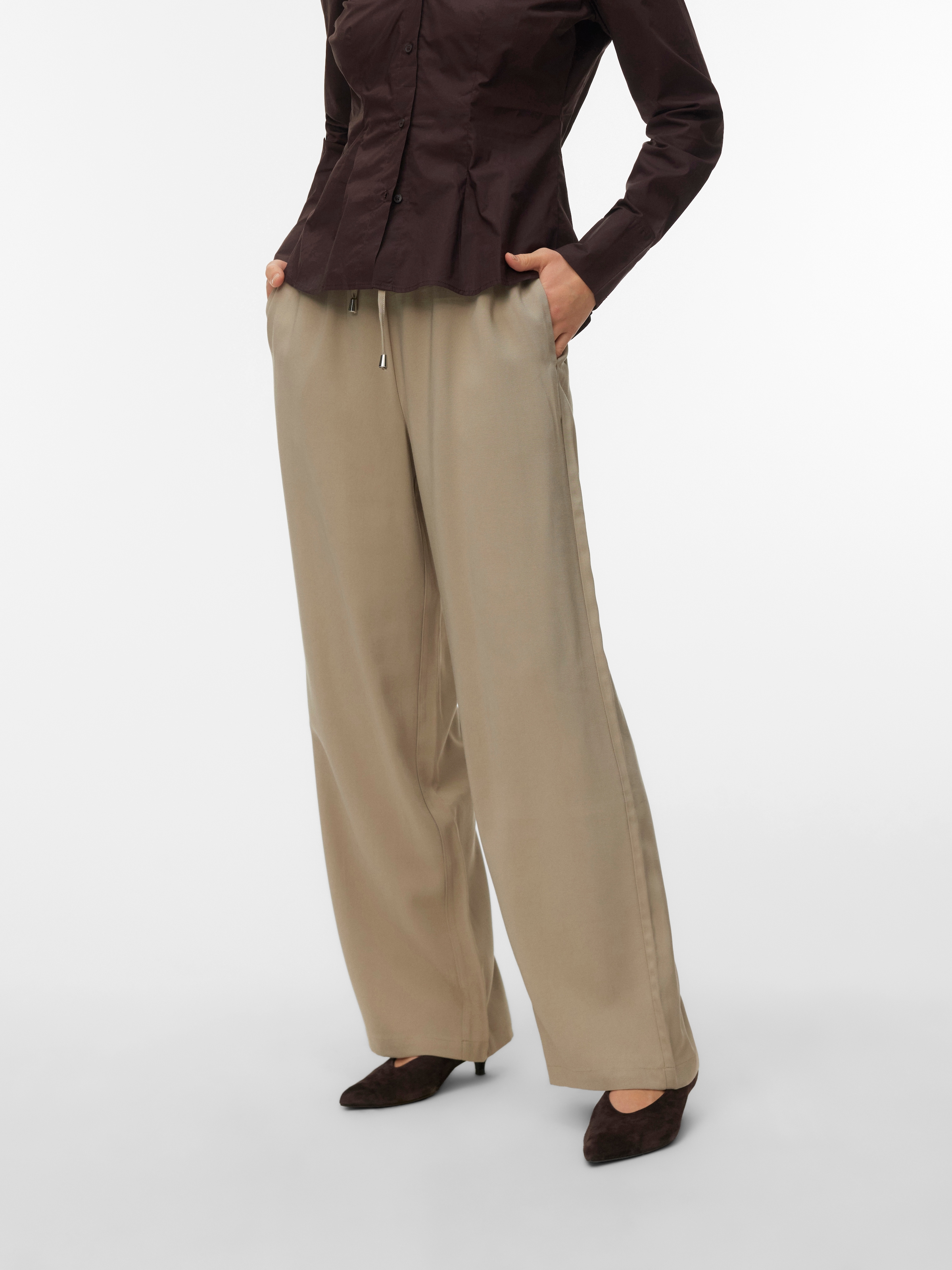 Image of Vero Moda Schlupfhose "VMKATIE LOOSE PANT WVN NOOS" Materialmix