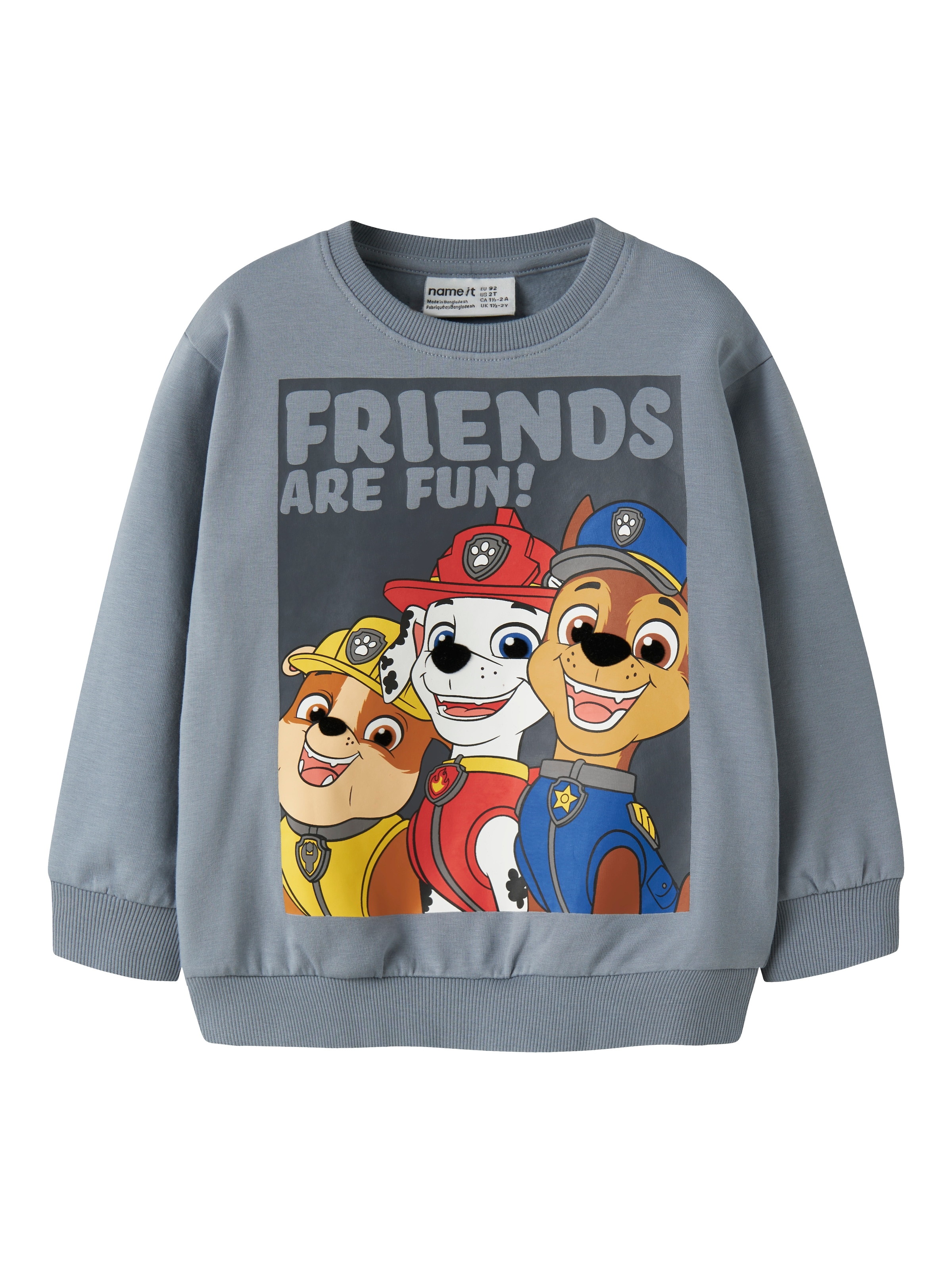 Image of Name It Sweatshirt "NMMARGUS PAW NREG SWEAT BRU CPLG", Baumwollmischung, regular fit, Paw Patrol Druck
