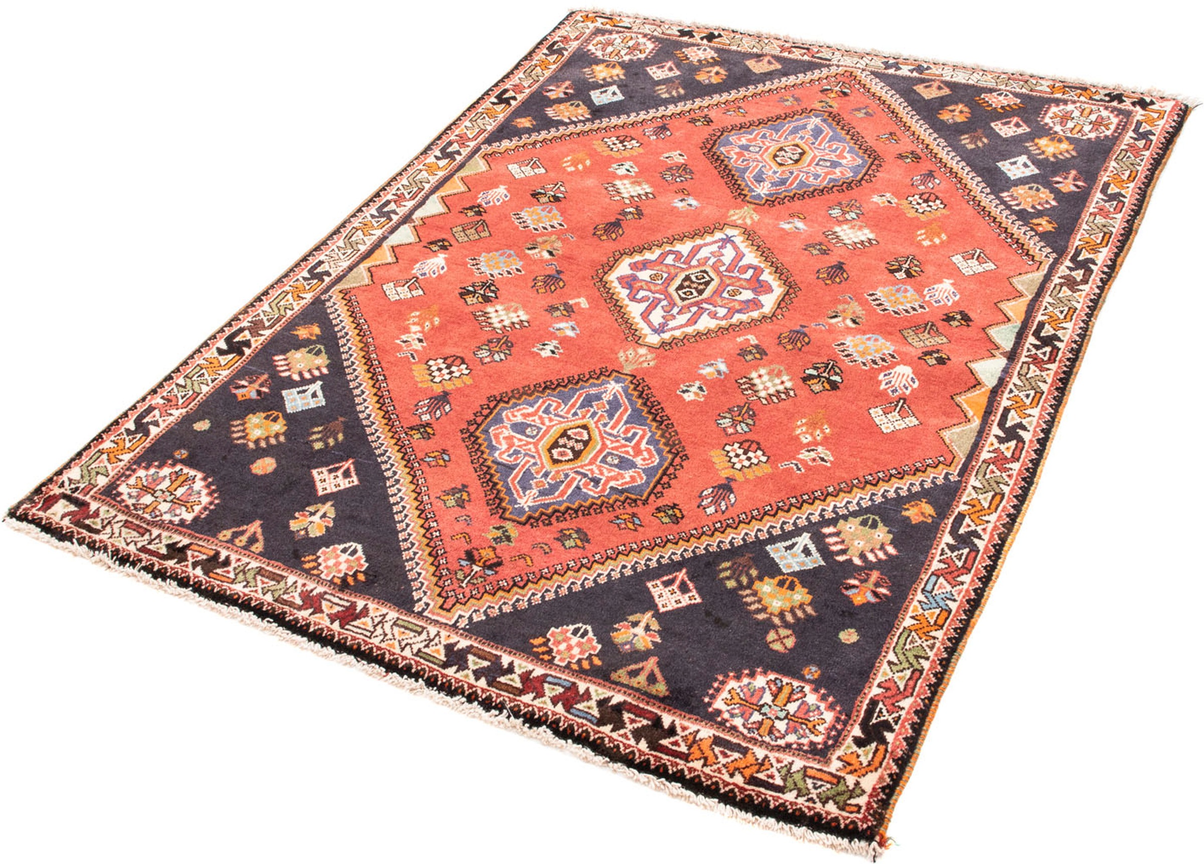 Image of morgenland Orientteppich »Perser - Nomadic - 157 x 115 cm - hellrot«, rechteckig, 10 mm Höhe, Wohnzimmer, Handgeknüpft, Einzelstück mit Zertifikat bei Ackermann Versand Schweiz
