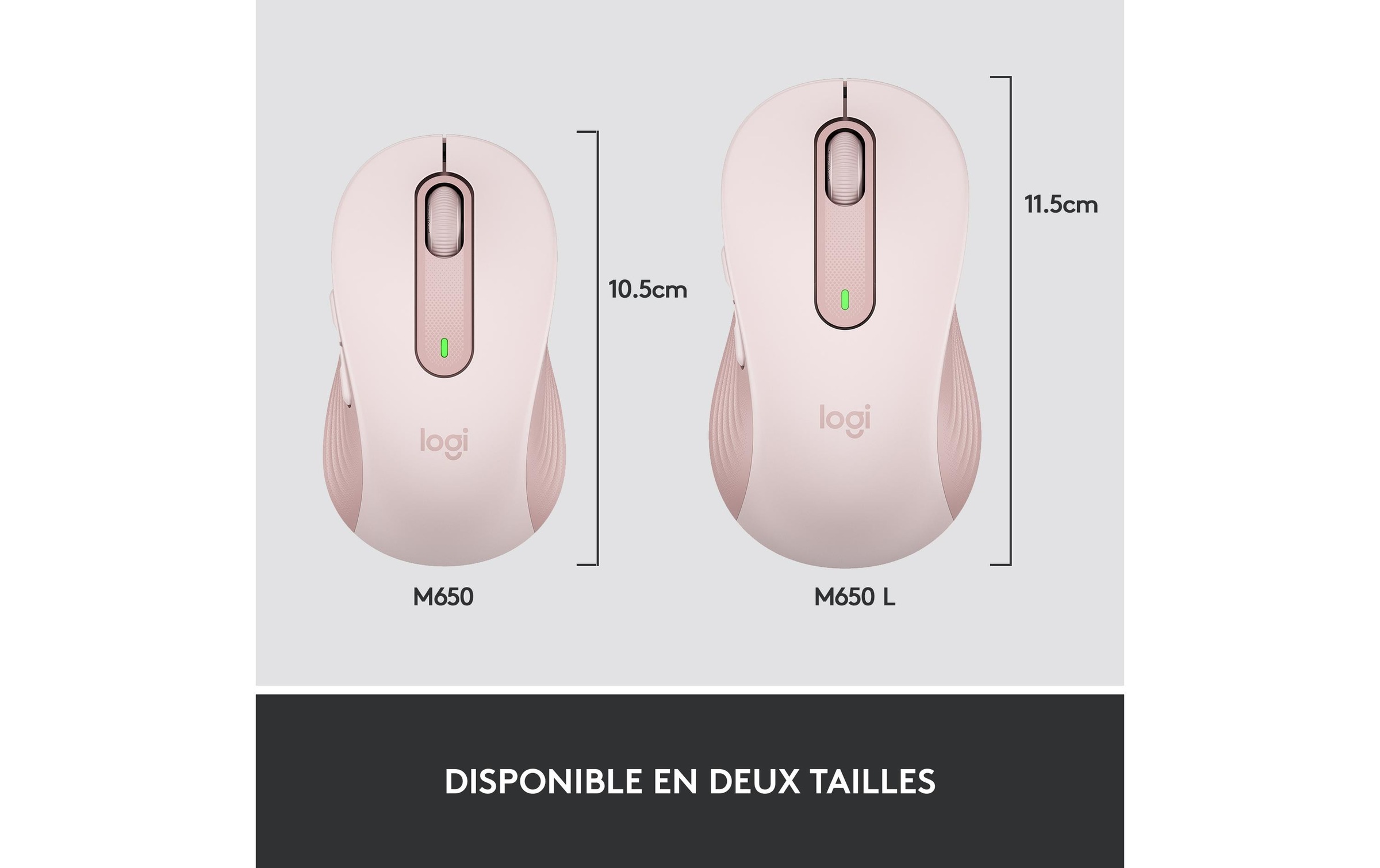 Logitech Maus »Signature M650 Rosa«, kabellos