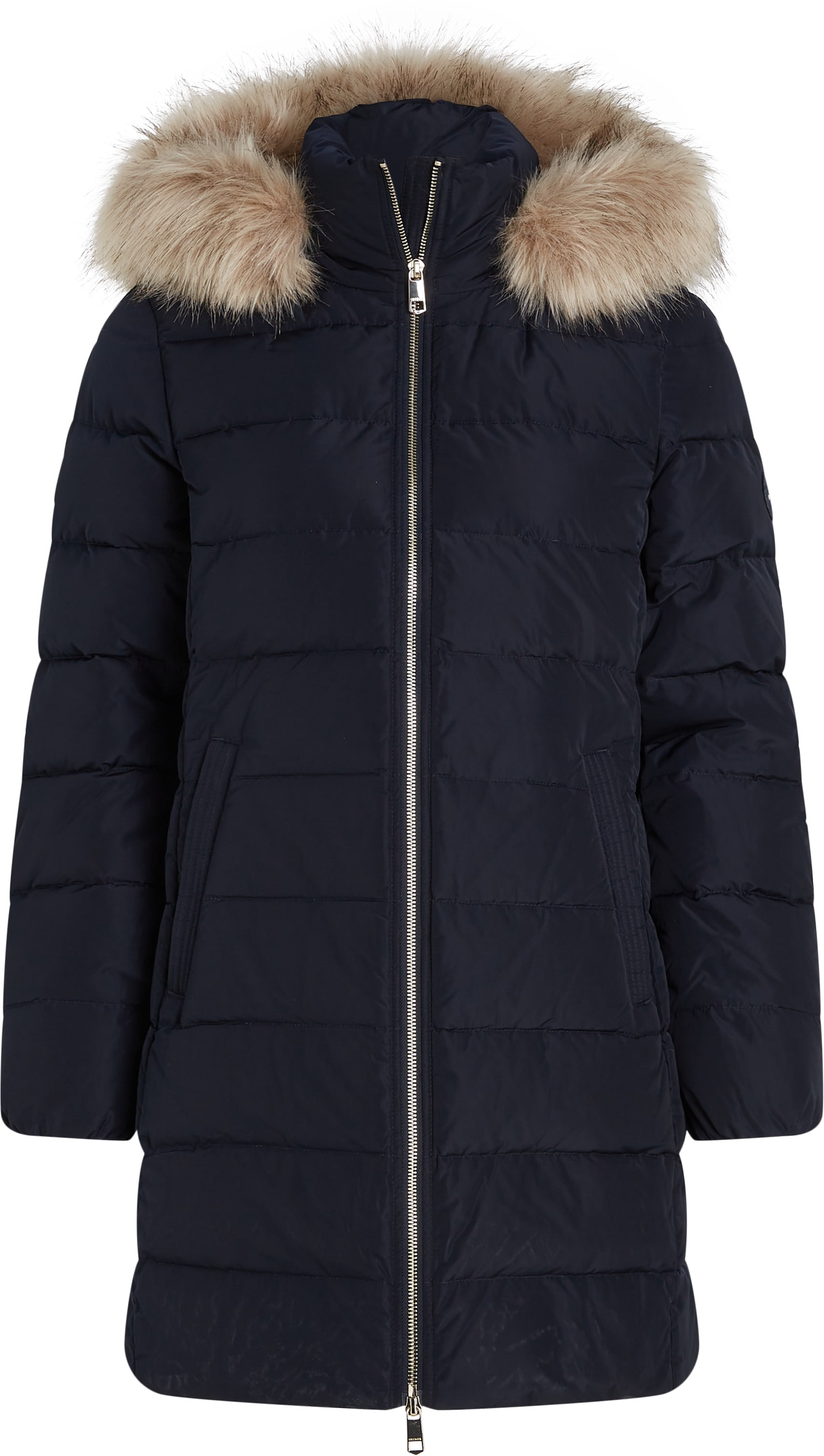 Tommy Hilfiger Steppmantel »HERITAGE DOWN TYRA COAT WITH FUR«, mit Fellimitat