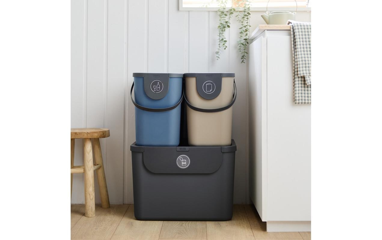 ROTHO Mülleimer »Rotho Recyclingbehälter ALBULA 3 tlg. 105 l« 3 Behälter