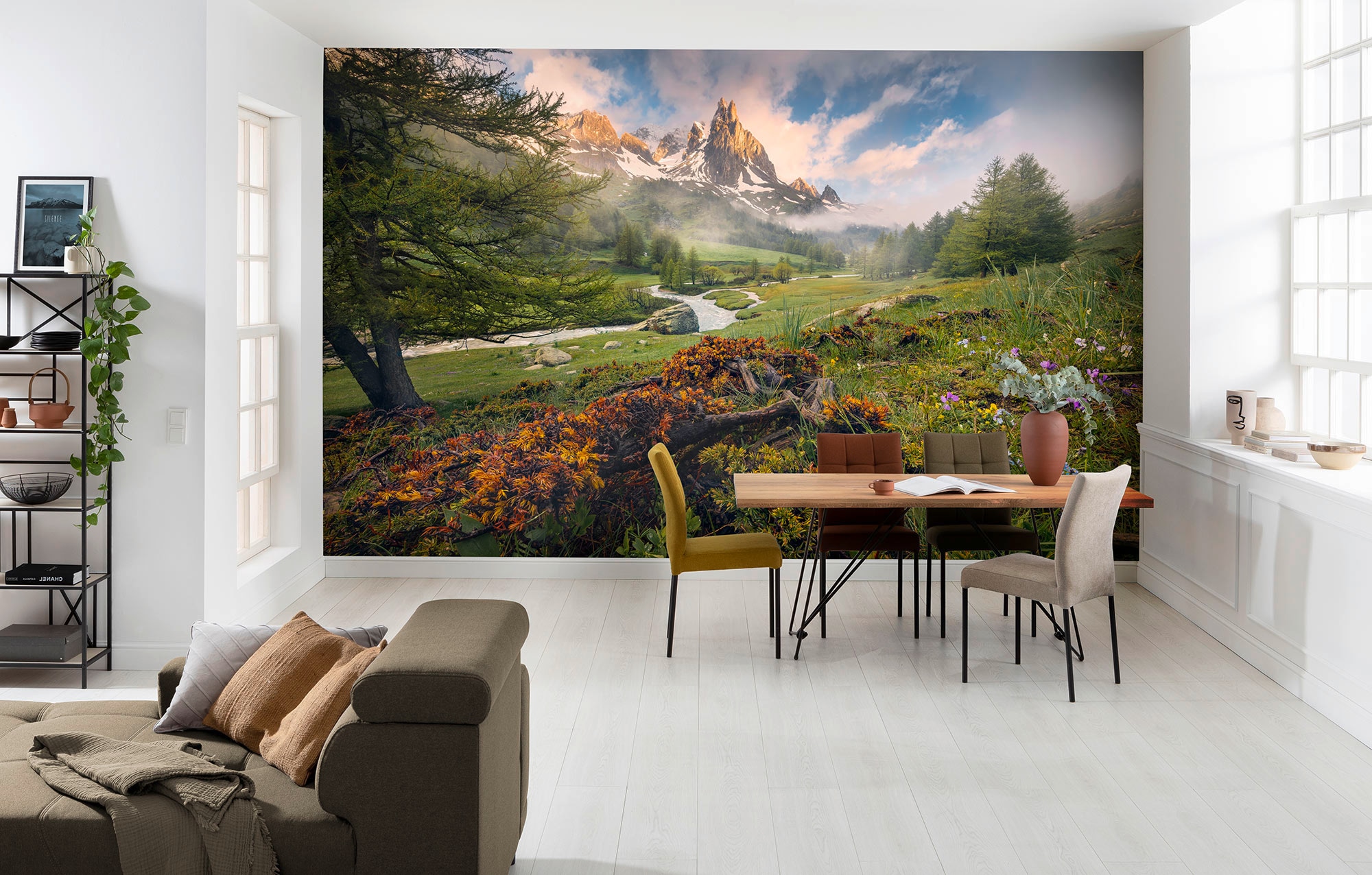 Komar Fototapete »Morning Walk - Grösse 368 x 254 cm«, bedruckt, Wohnzimmer, Schlafzimmer