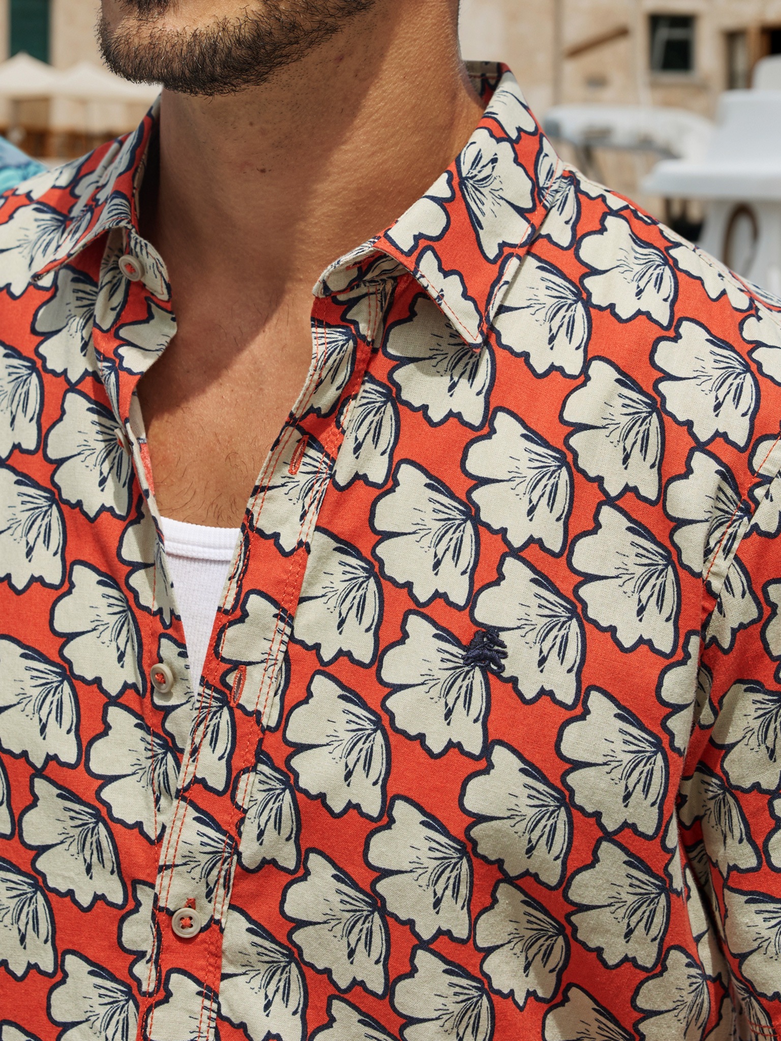 LERROS Kurzarmhemd »Kurzarmhemd mit floralem All-over-Print«