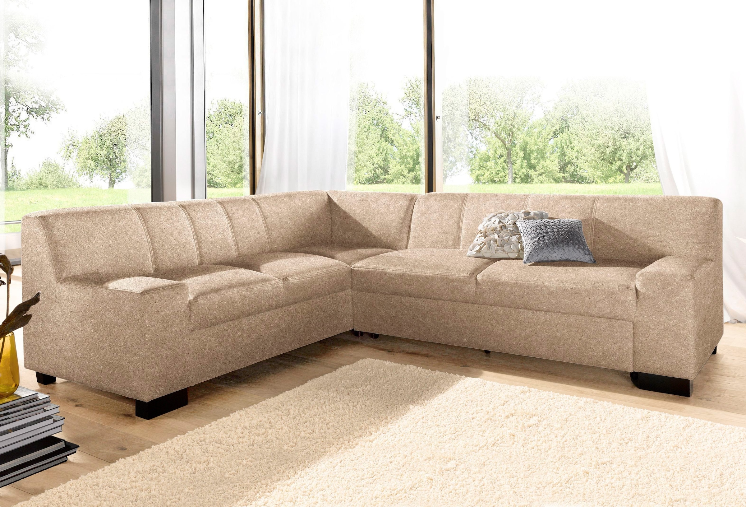 DOMO collection Ecksofa »Norma L-Form«, wahlweise mit Bettfunktion