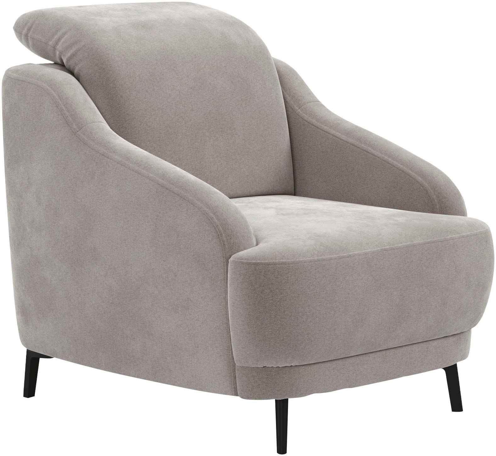 sit&more Sessel »Blues«, (1 St.), mit Metallfüssen, schwarz-matt