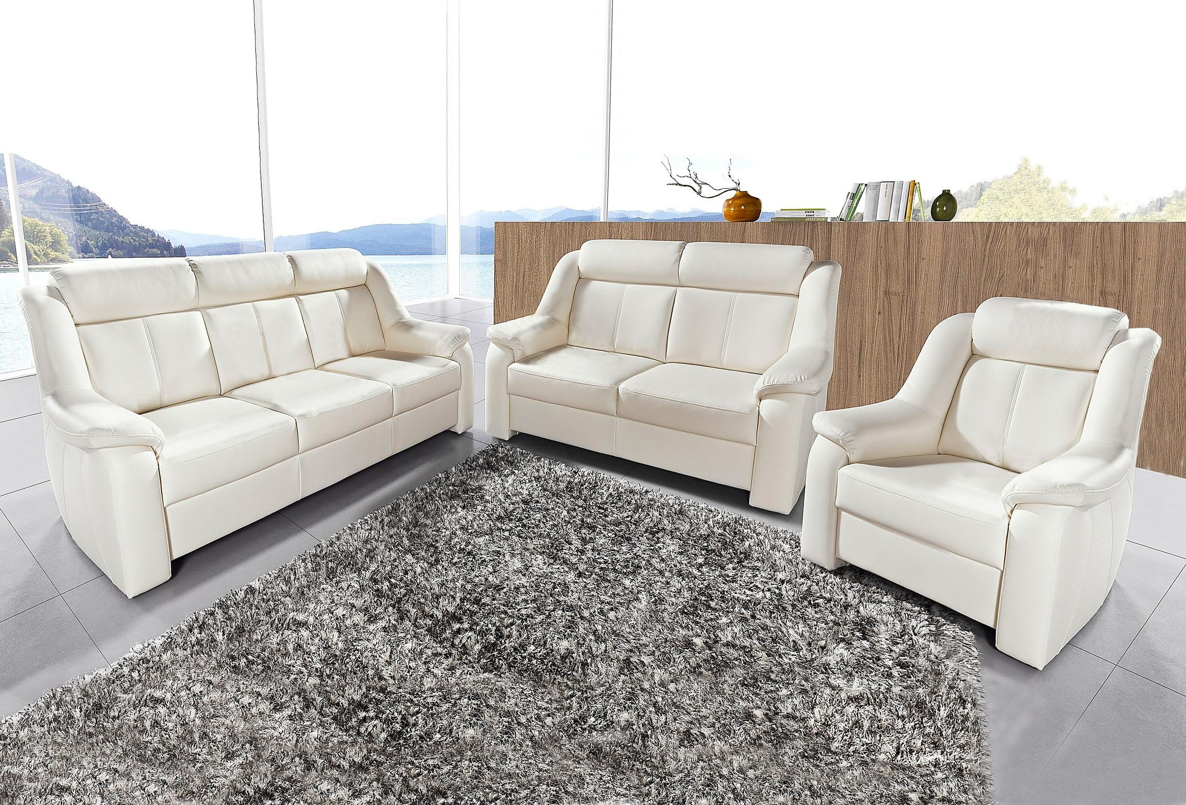 Image of sit&more Polstergarnitur "Basel" Set, bestehend aus 3-Sitzer + 2-Sitzer + Sessel