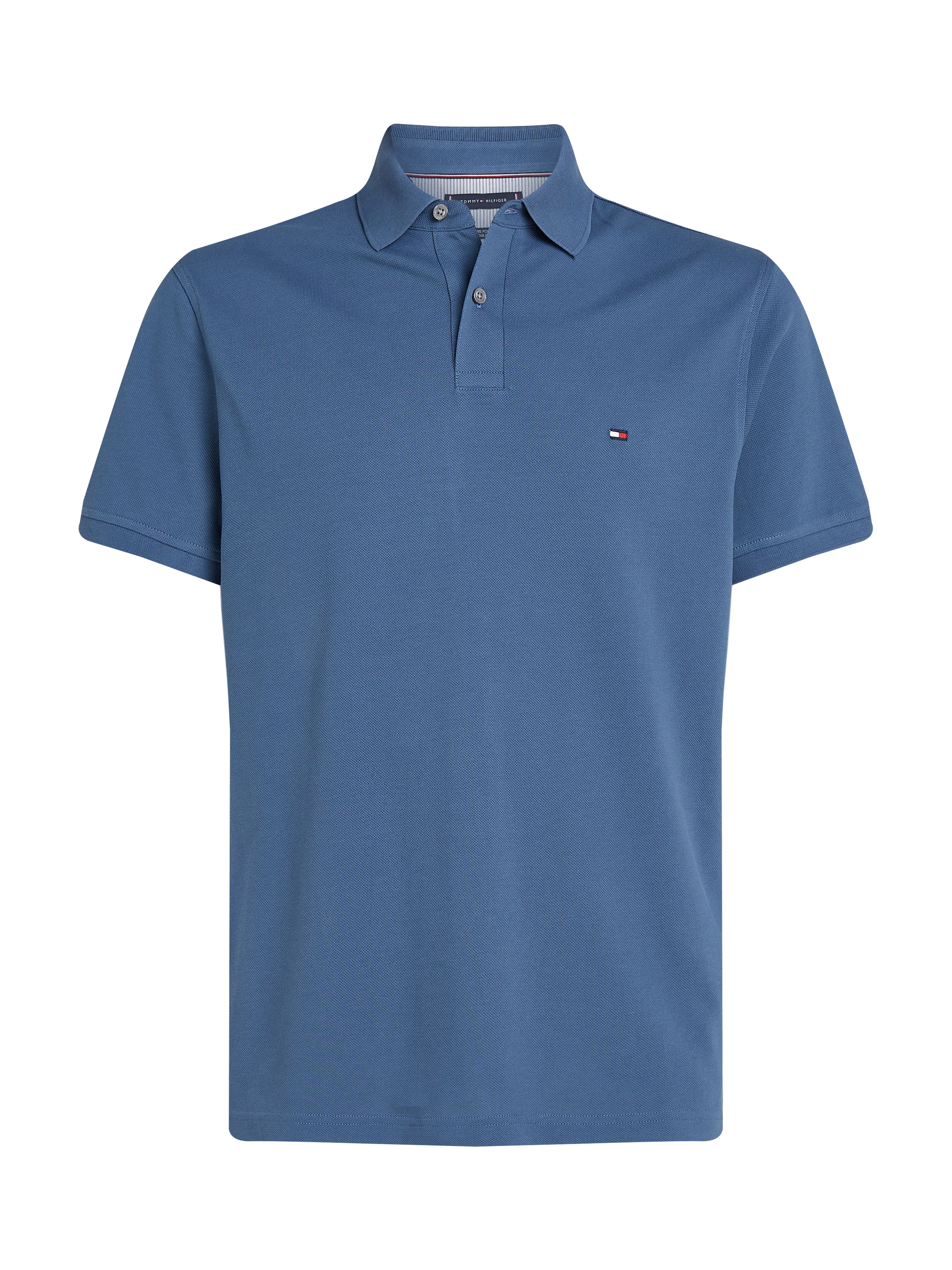 Tommy Hilfiger Polo »1985 REGULAR POLO mit Kontraststreifen und Knopfleiste« unifarben, sportlich, regular fit, Baumwollmix, Polokragen