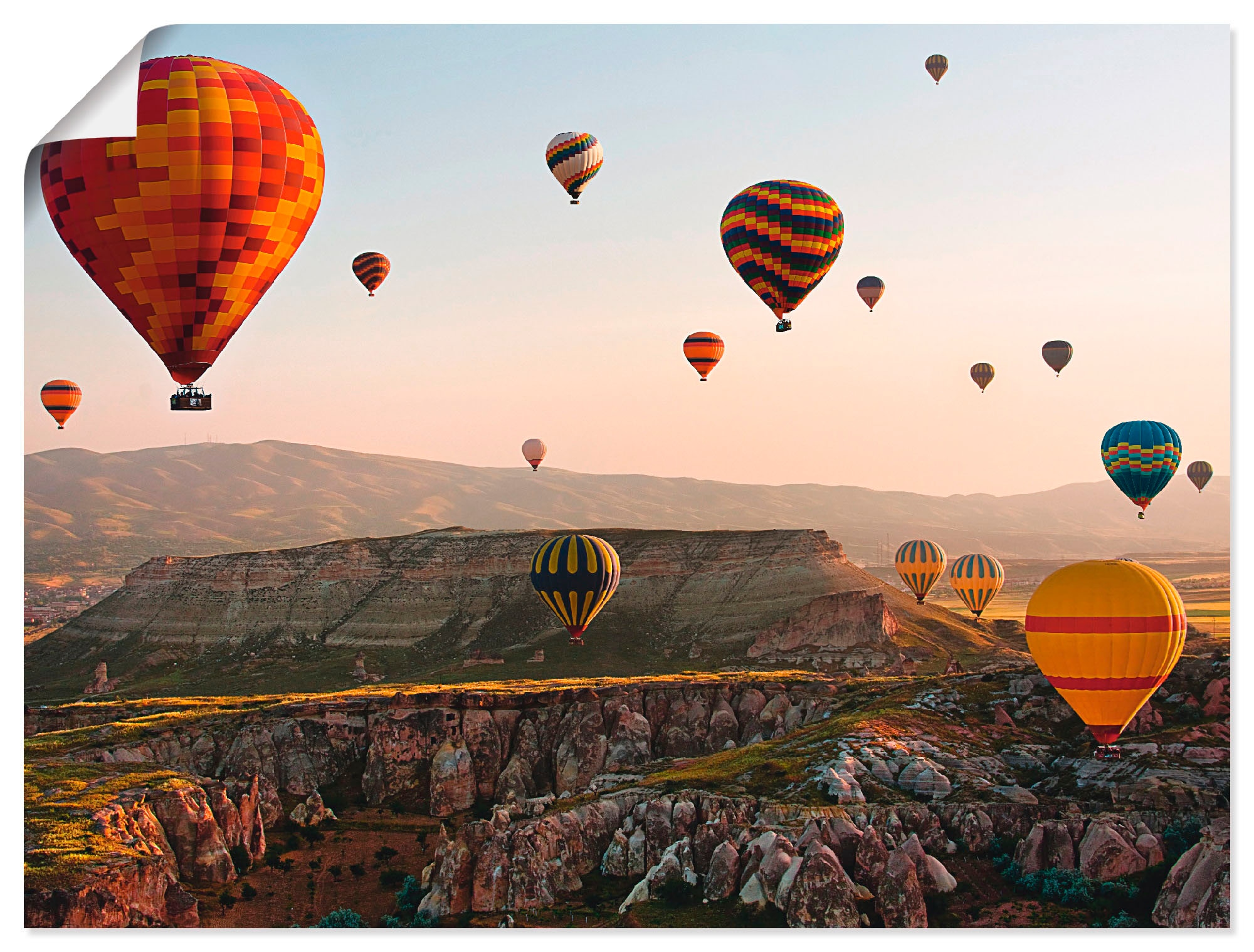 Image of Artland Poster "Kappadokien Ballonfahrt" Ballonfahren 1 Stk. tlg. ohne Rahmen