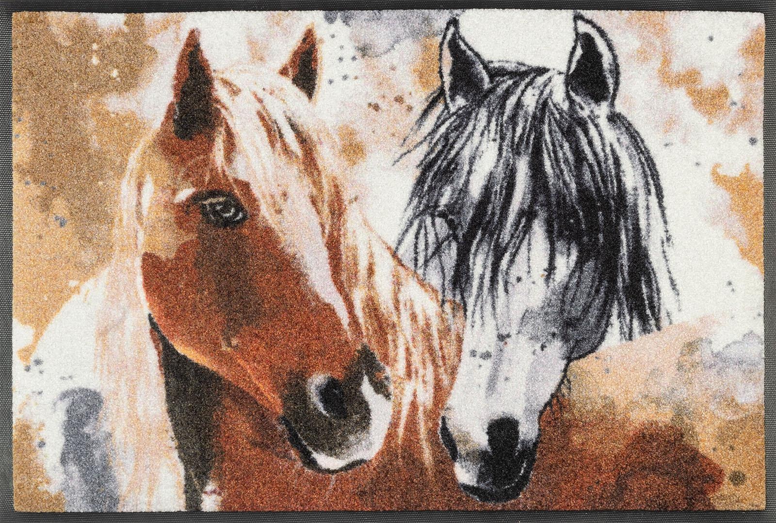 Image of wash+dry by Kleen-Tex Fussmatte »Ginger & Beauty«, rechteckig, 7 mm Höhe, Schmutzfangmatte, rutschhemmend, In- und Outdoor geeignet, waschbar bei Ackermann Versand Schweiz