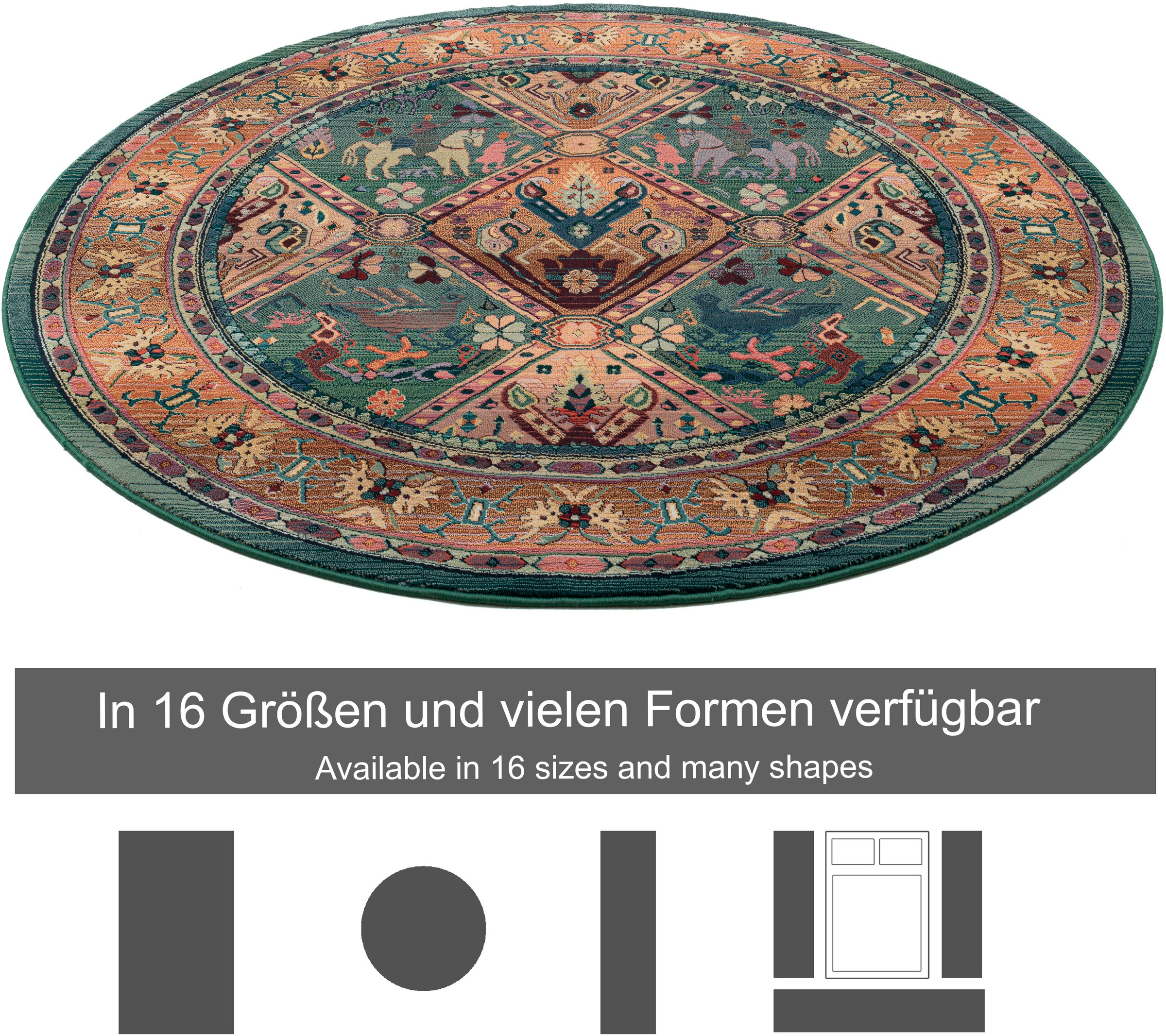THEKO Teppich »Gabiro 13«, rechteckig, 10 mm Höhe, gewebt, Orient-Optik, ideal im Wohnzimmer & Schlafzimmer