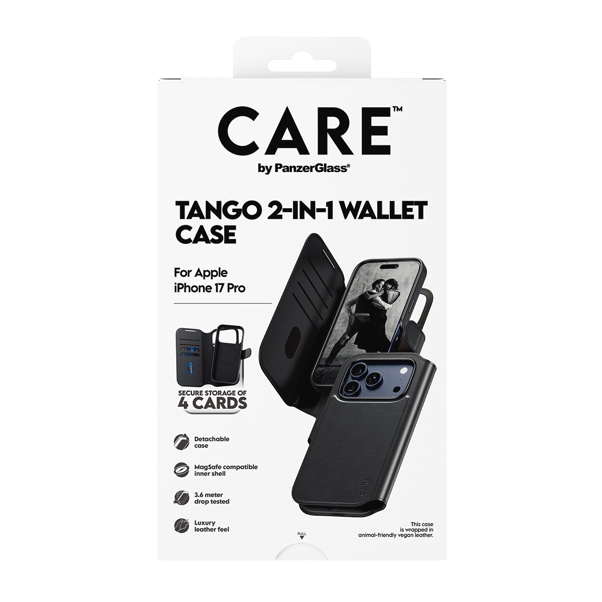 CARE by PanzerGlass Housse pour téléphone portable »Tango 2-in-1 Wallet Case für Apple iPhone 17 Pro« Backcover, Schutzhülle, Handyschutzhülle, Case, Schutzcase, stossfest
