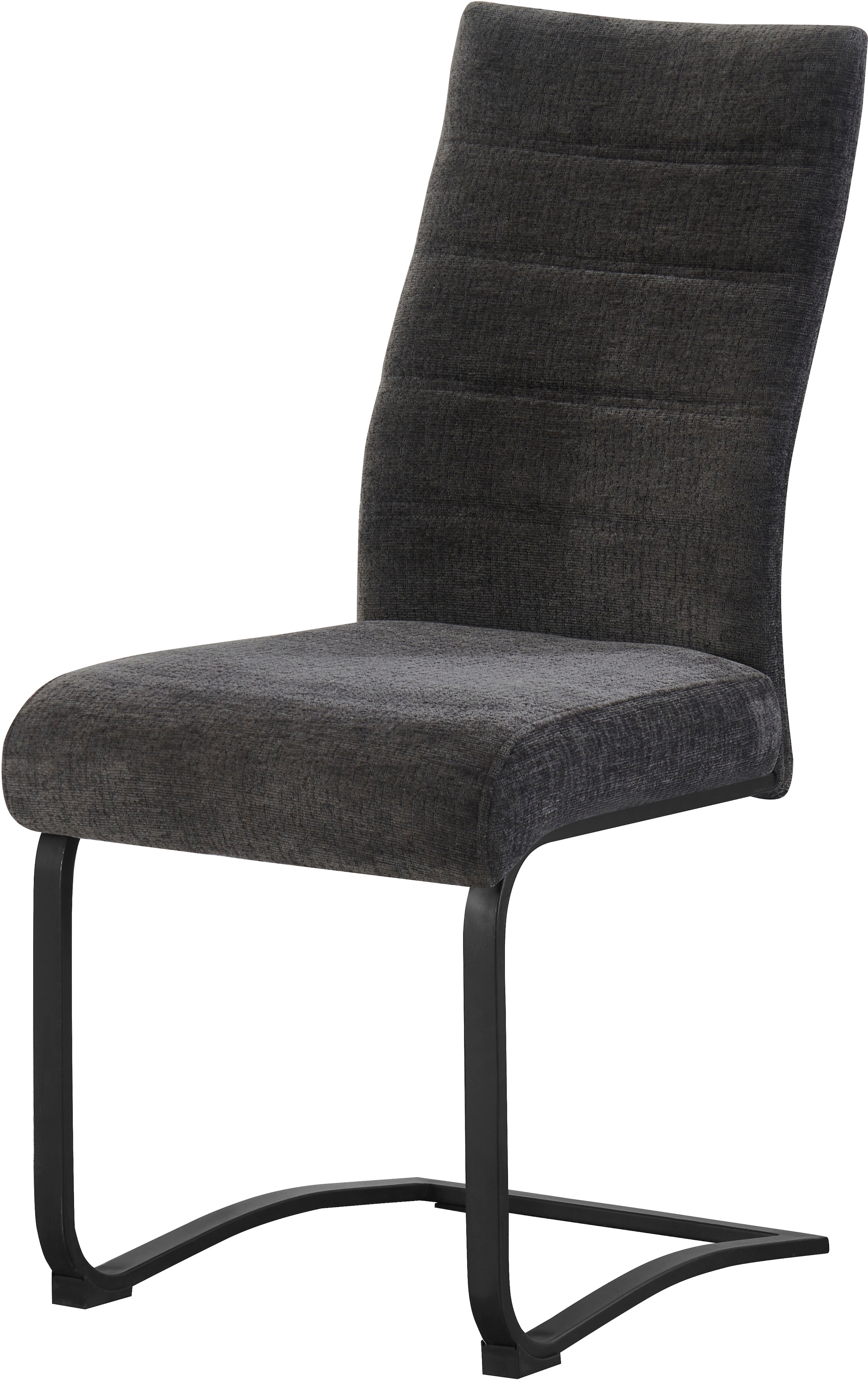 Home affaire Esszimmerstuhl »PICTOU, 2er Set, mit Metallgestell in matt schwarz« (Set) 2 Stk.in verschiedenen Farben, Belsatbarkeit pro Stuhl 120 kg, mit Armlehne