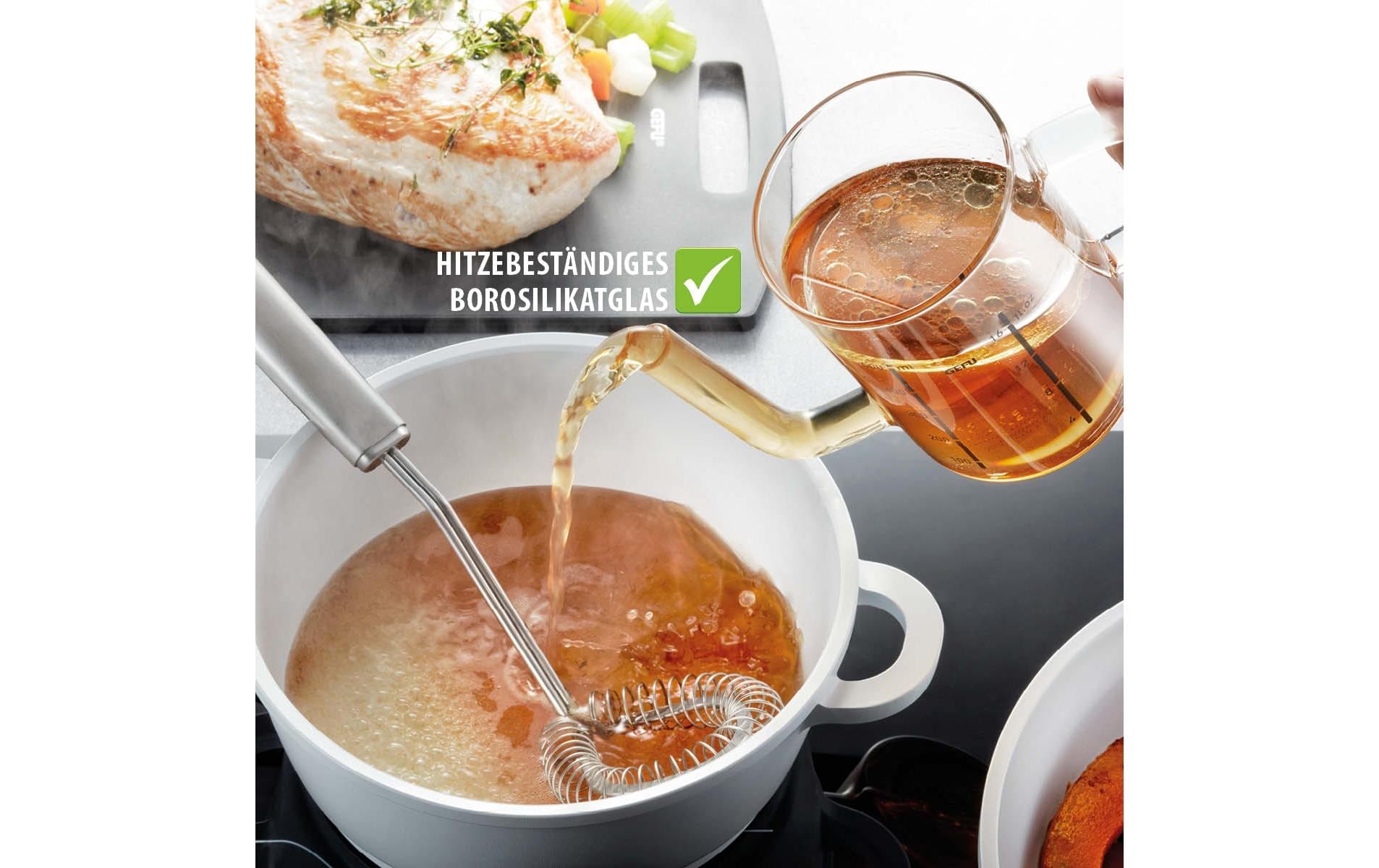 GEFU Fetttrennkanne »SEPARATO« Borosilikatglas effektive Fettabscheidung, 0,5 Liter
