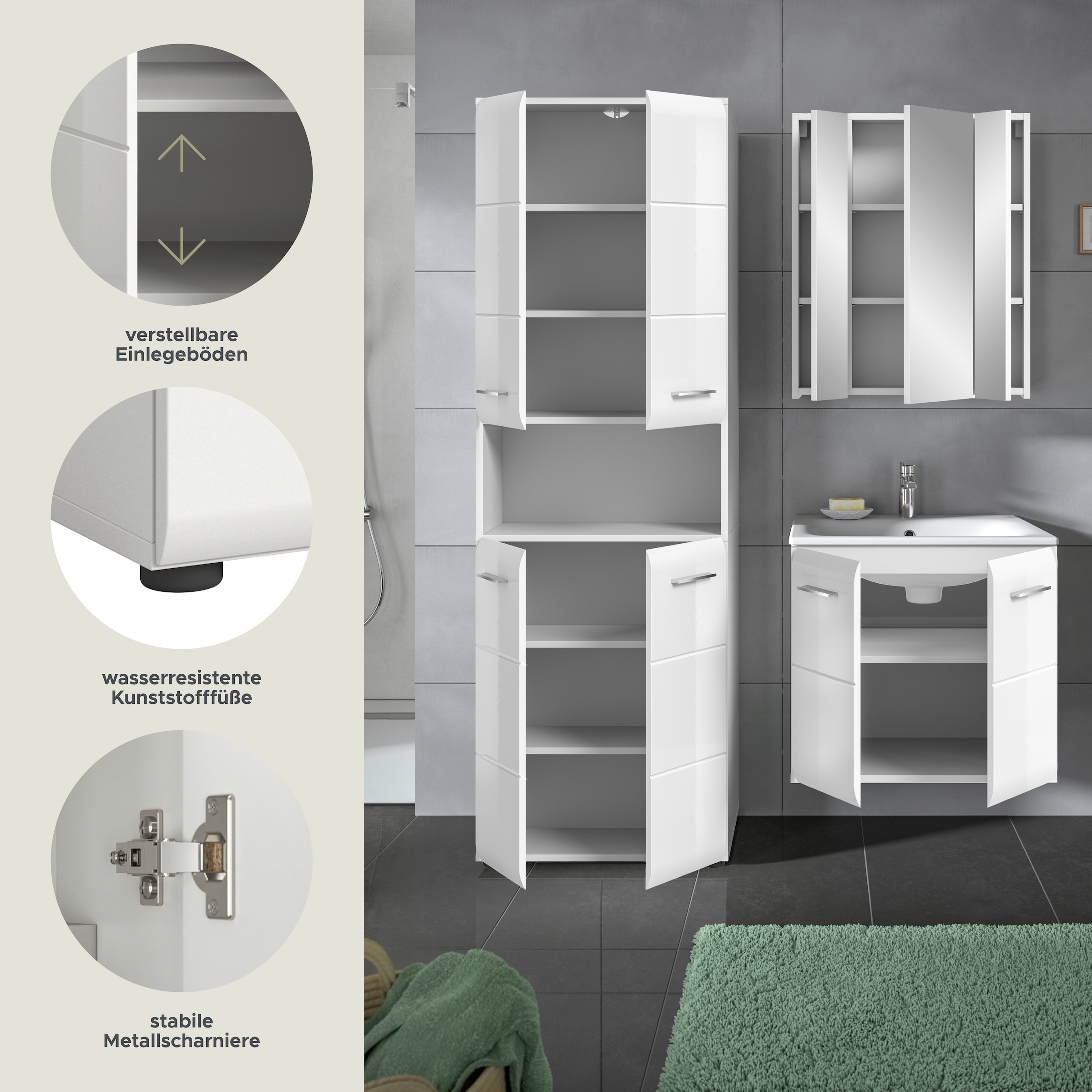 INOSIGN Ensemble de salle de bains Set, 4 cuis tlg.