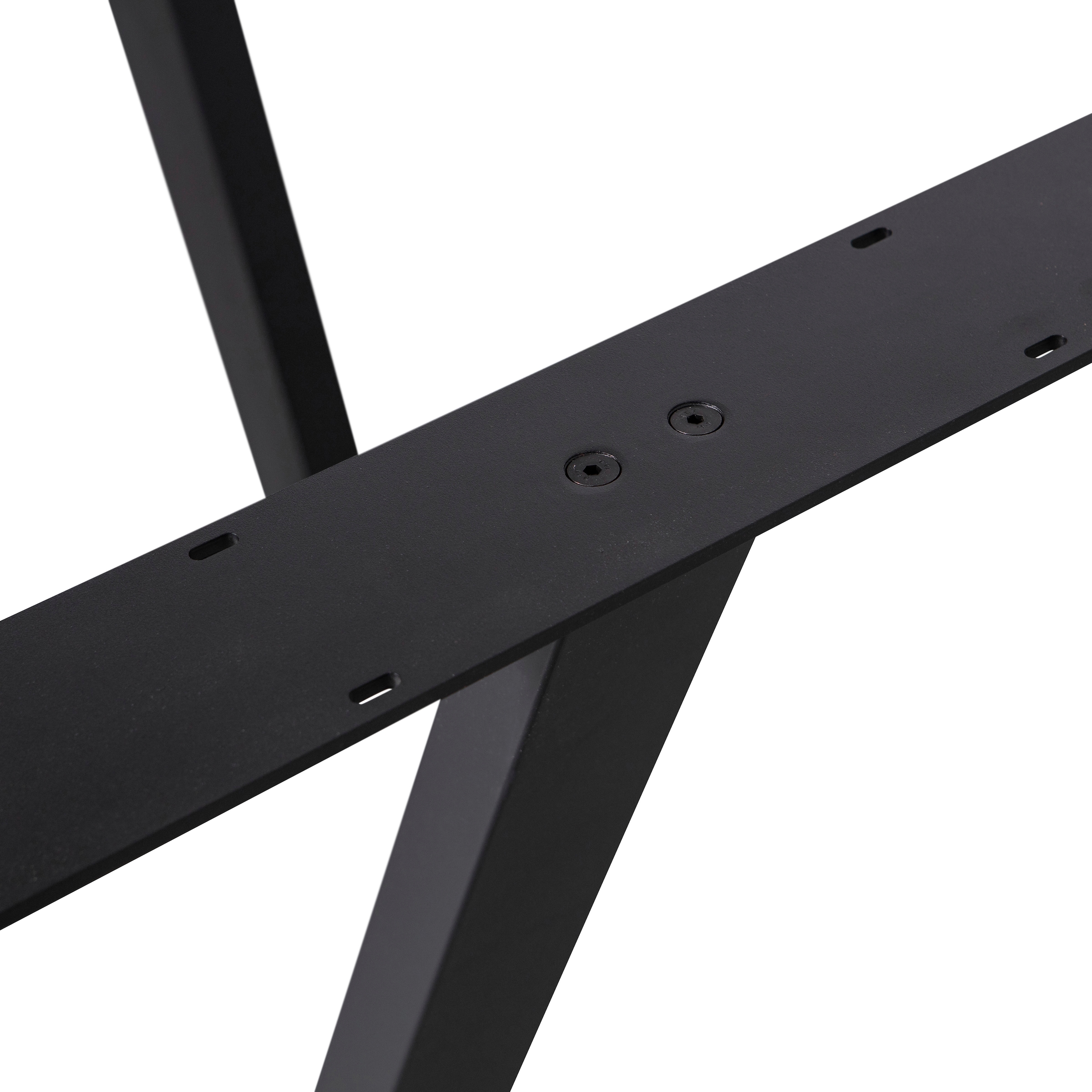 WOOOD Pied de table »Tablo Drenthe Metall mit Pulverbeschichtung B 147 x T 71 x H 73 cm« capacité de charge 150 kg, structure croisée royale, facile à monter