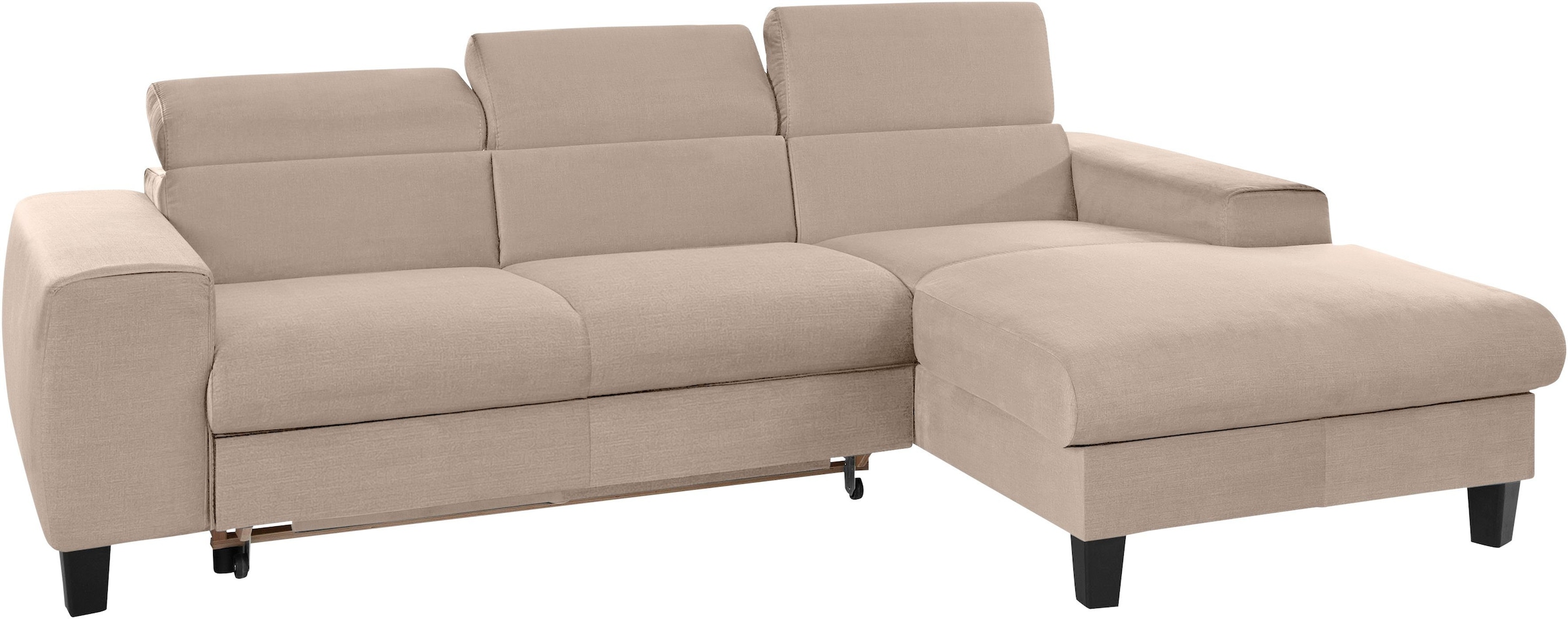 COTTA Polstergarnitur »Morven L-Form« Set,  Set bestehend aus: Ecksofa mit Kopfteilverstellung & Hocker